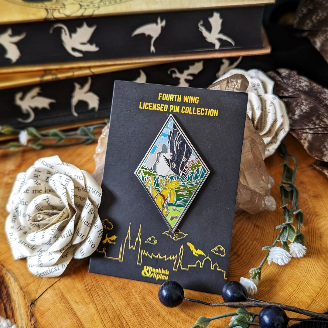 Tairn & Andarna Enamel Pin | Silver | Fourth Wing Officially Licensed