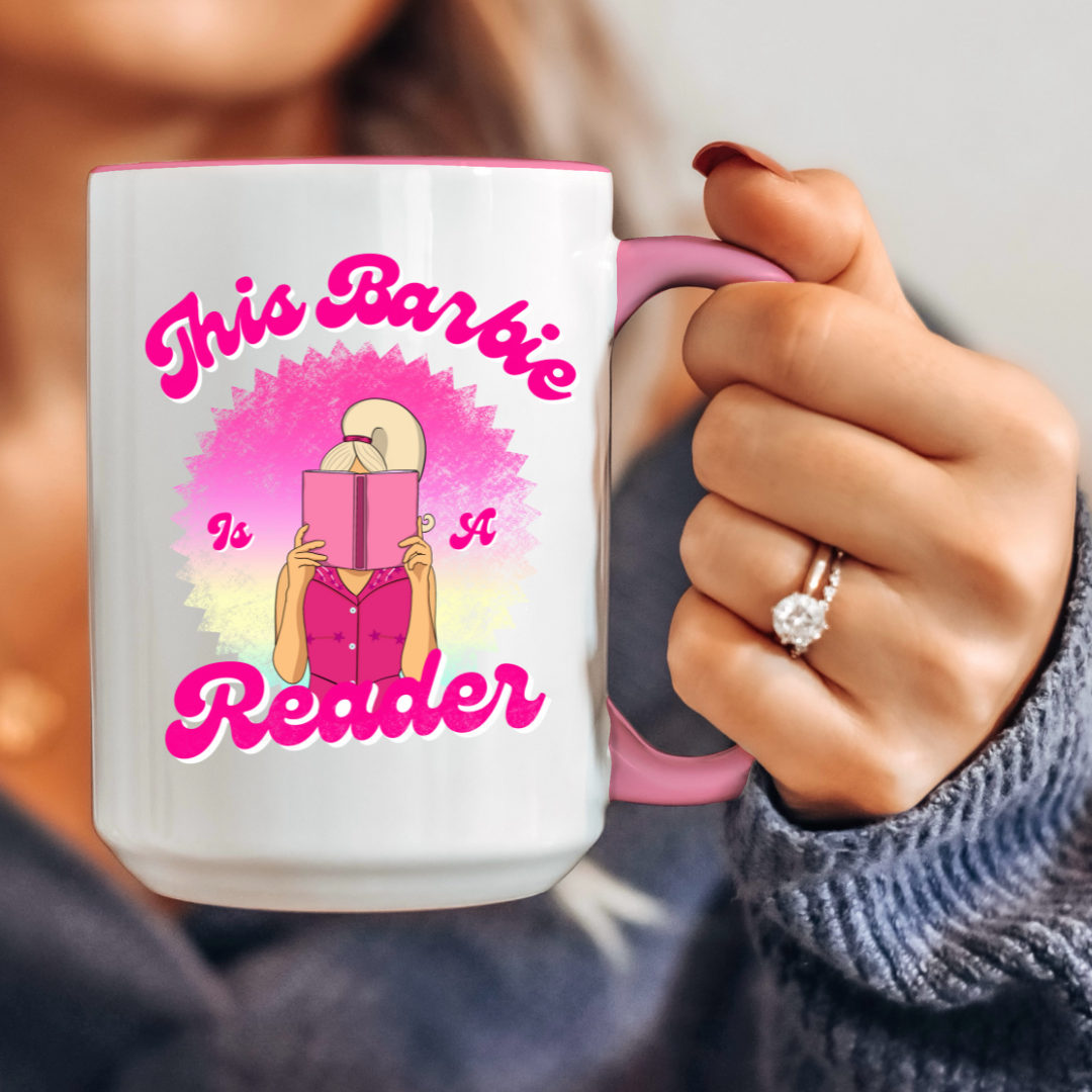 This Barbie Is A Reader Mug 15oz 425ml