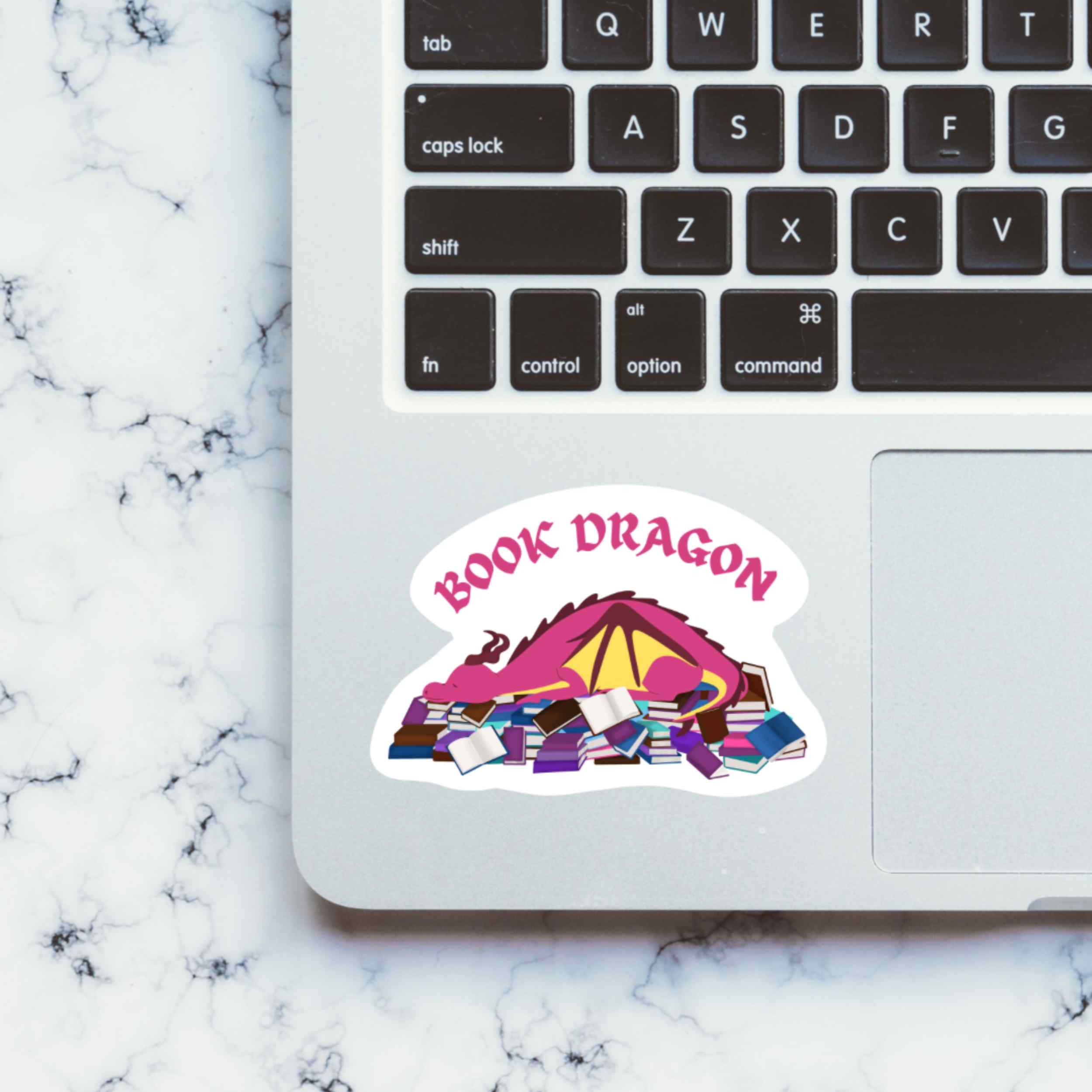 Book Dragon Vinyl Sticker