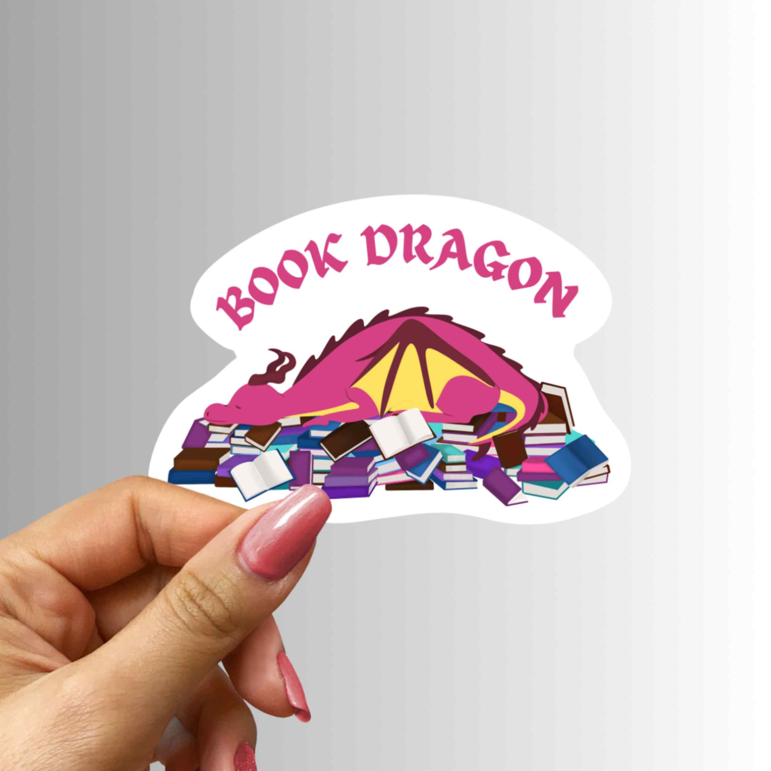 Book Dragon Vinyl Sticker