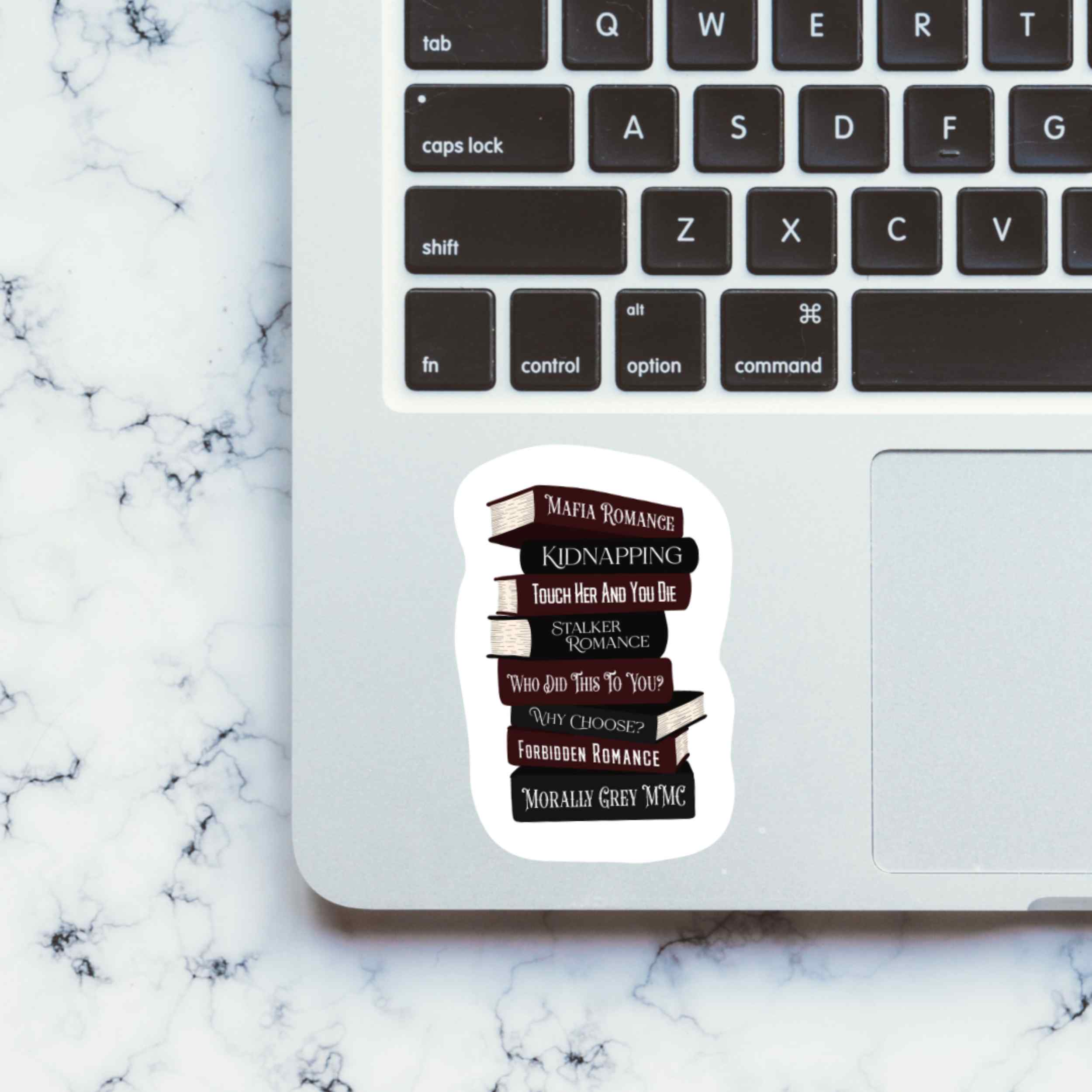Dark Romance Trope Stack Vinyl Sticker