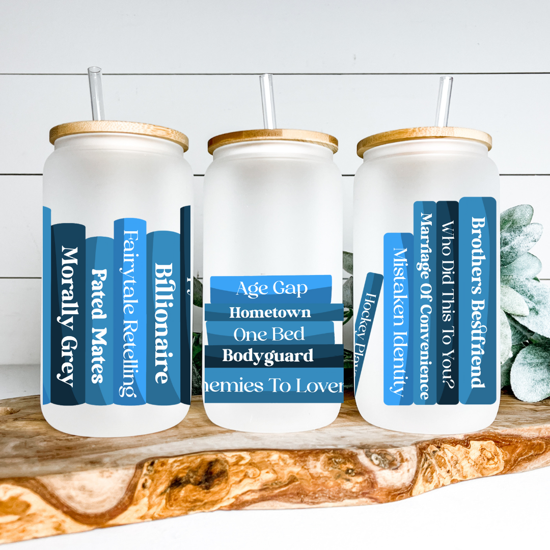 Wraparound Trope Stack Libby Glass | Blue 16oz