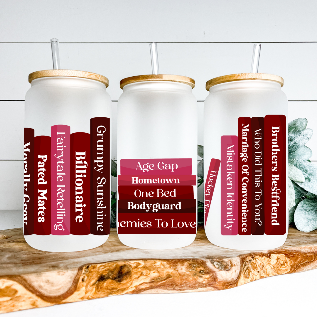 Wraparound Trope Stack Libby Glass | Pink 16oz