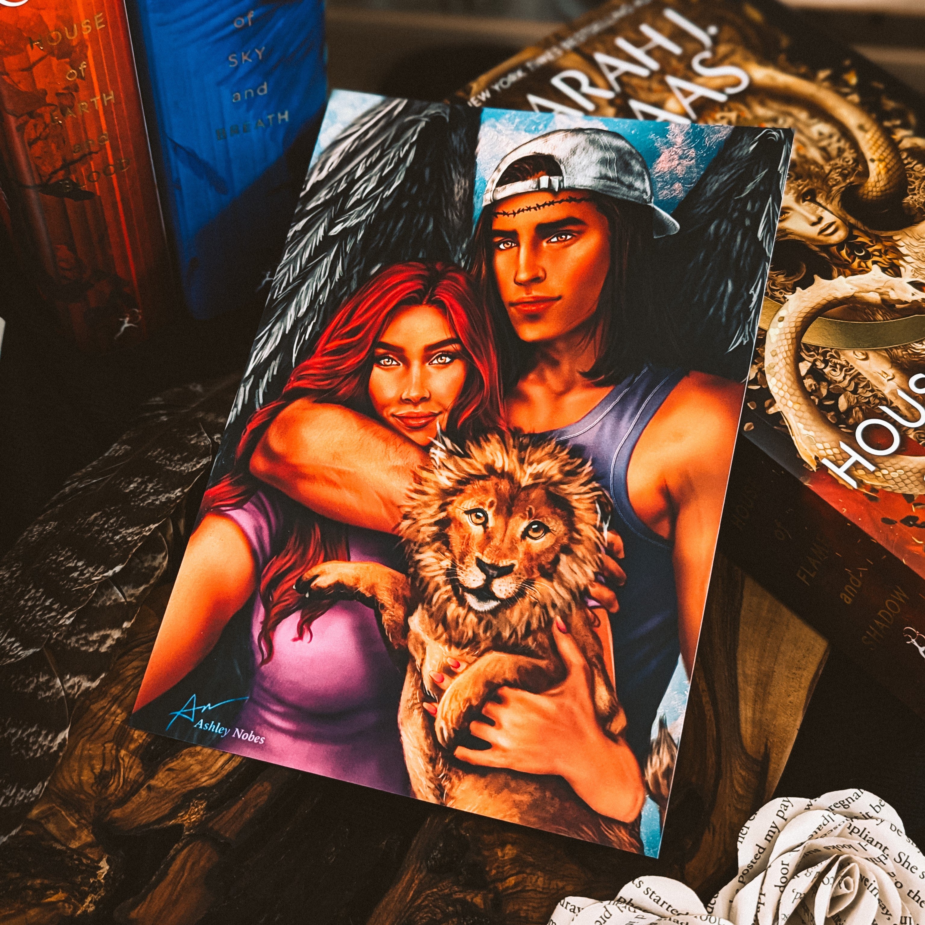 Bryce, Hunt & Syrinx A5 Art Print | Crescent City | Sarah J Maas | Officially Licensed