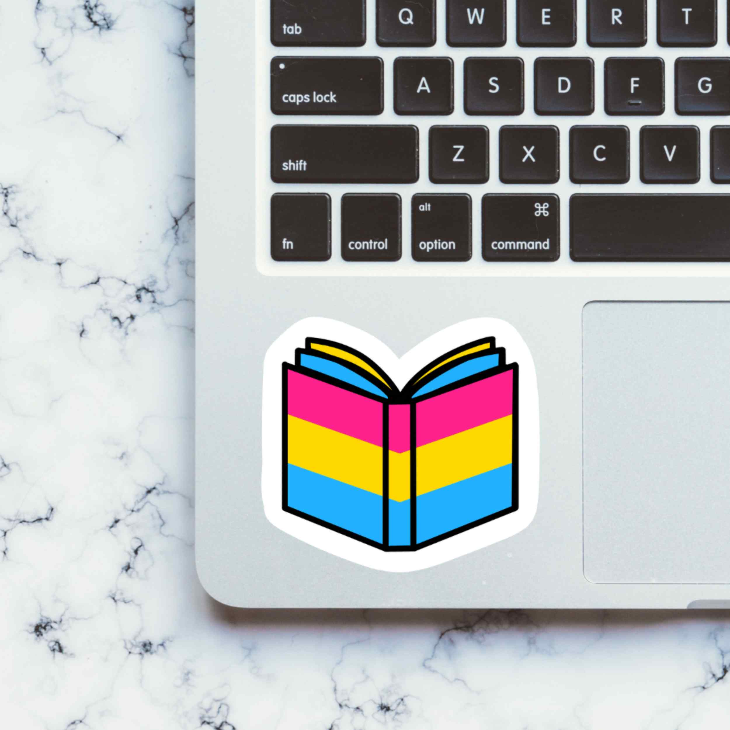 Pansexual Pride Flag Book Vinyl Sticker