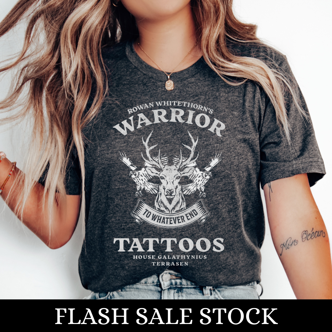Rowan's Warrior Tattoos T-Shirt | Flash Sale | Throne of Glass | Sarah J Maas | Officially Licensed