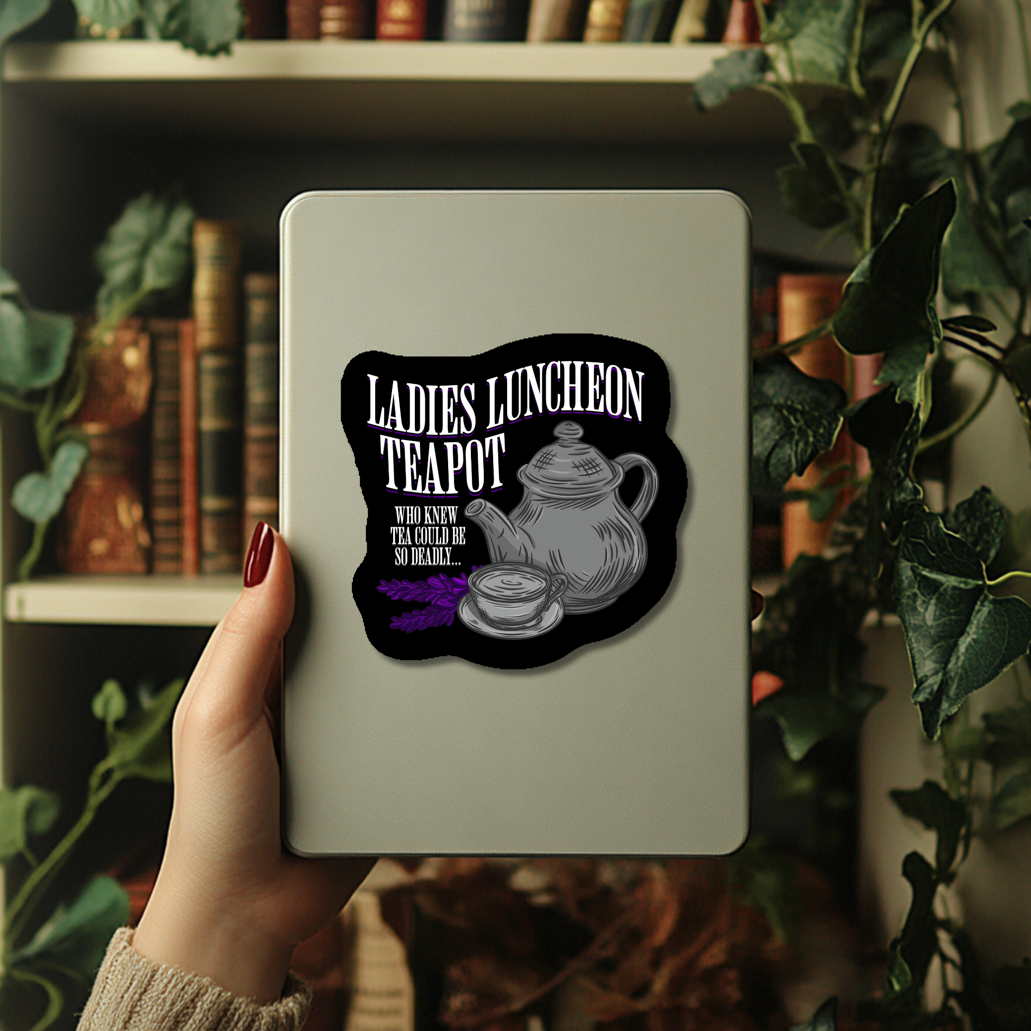 Ladies Luncheon Teapot Vinyl Sticker | The Legends of Thezmarr | Helen Scheuerer | Officially Licensed