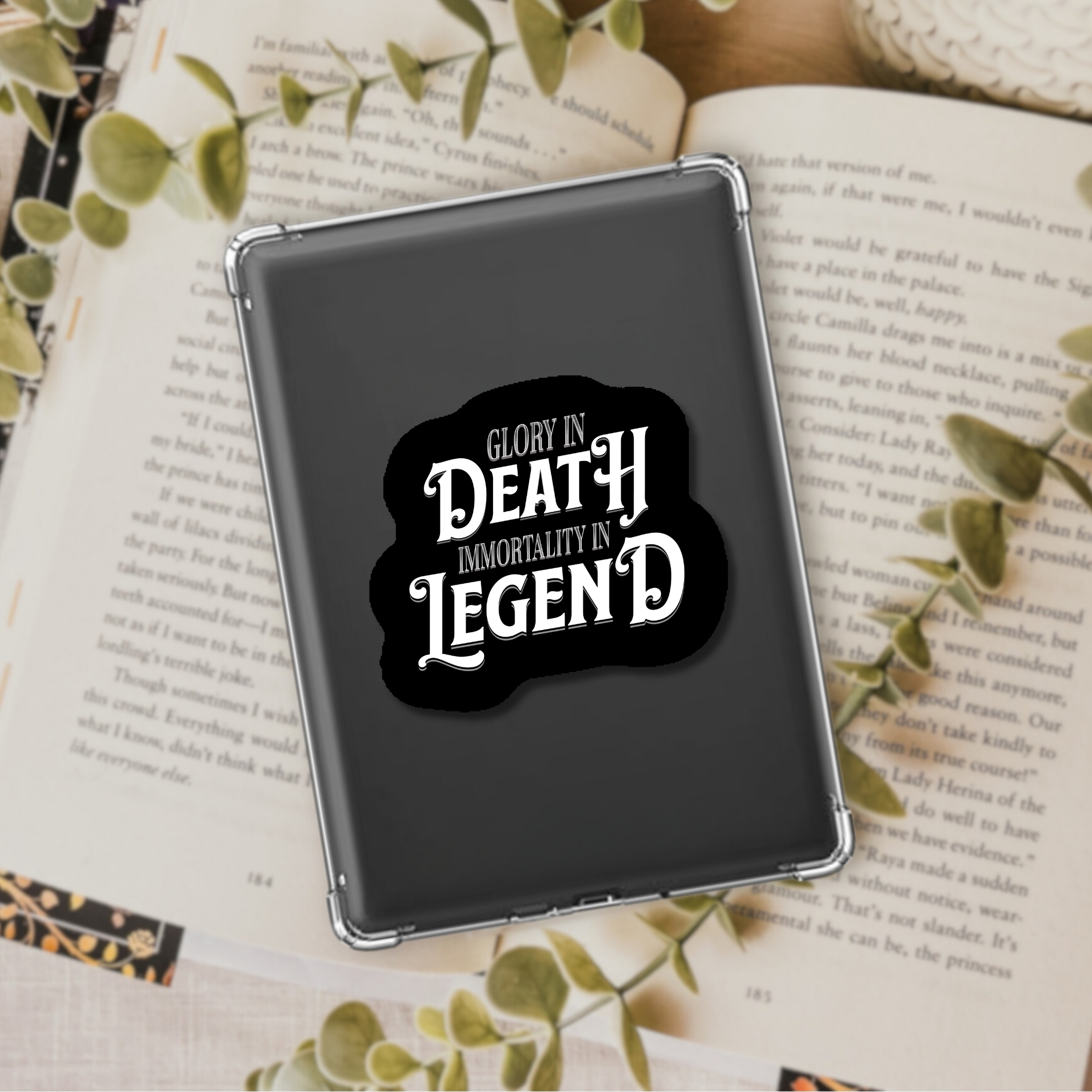 Glory in Death, Immortality in Legend Vinyl Sticker | The Legends of Thezmarr | Helen Scheuerer | Officially Licensed