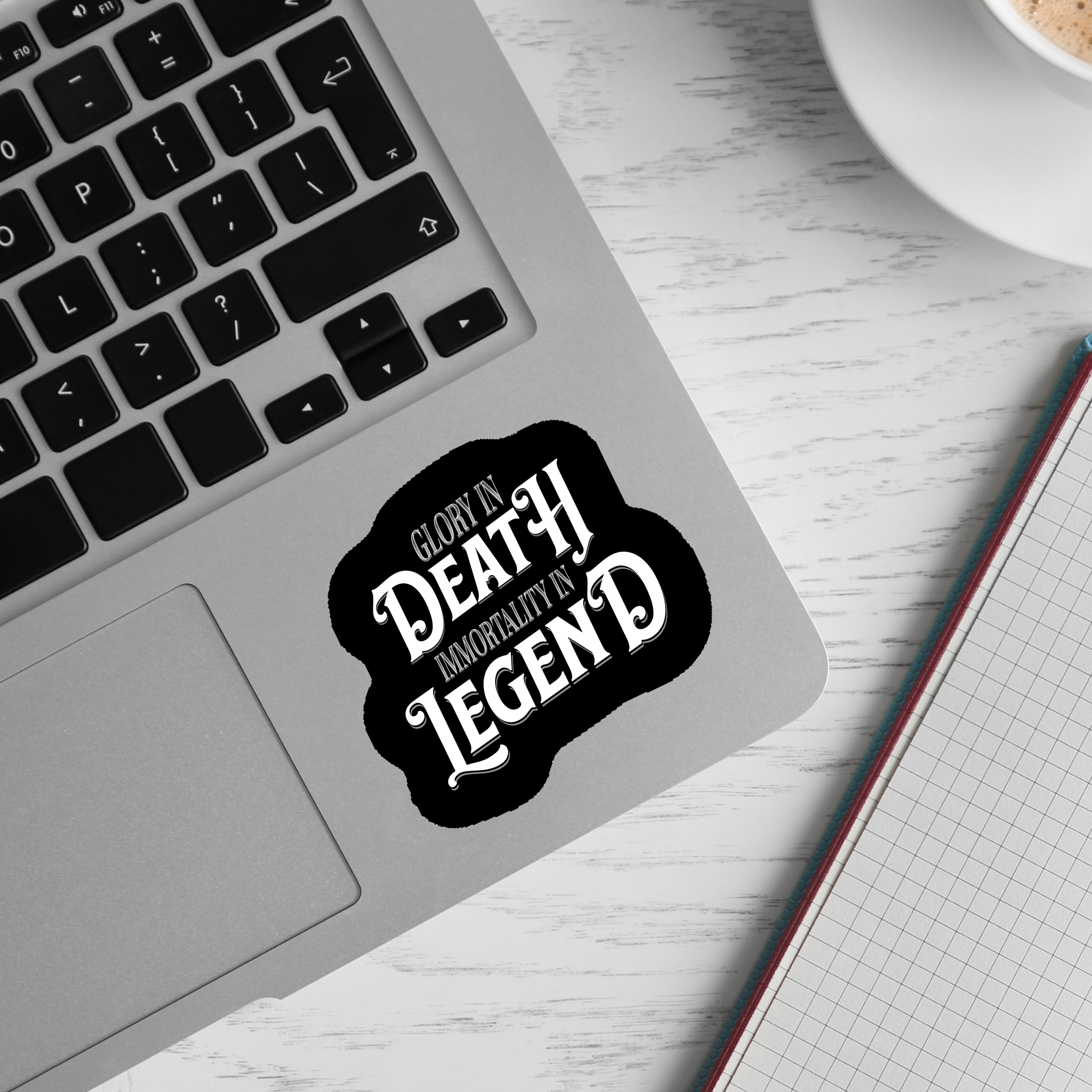 Glory in Death, Immortality in Legend Vinyl Sticker | The Legends of Thezmarr | Helen Scheuerer | Officially Licensed