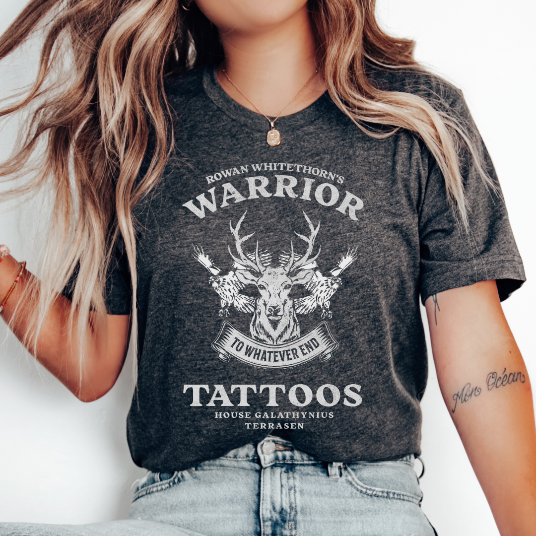 Rowan's Warrior Tattoos T-Shirt | Throne of Glass | Sarah J Maas | Officially Licensed
