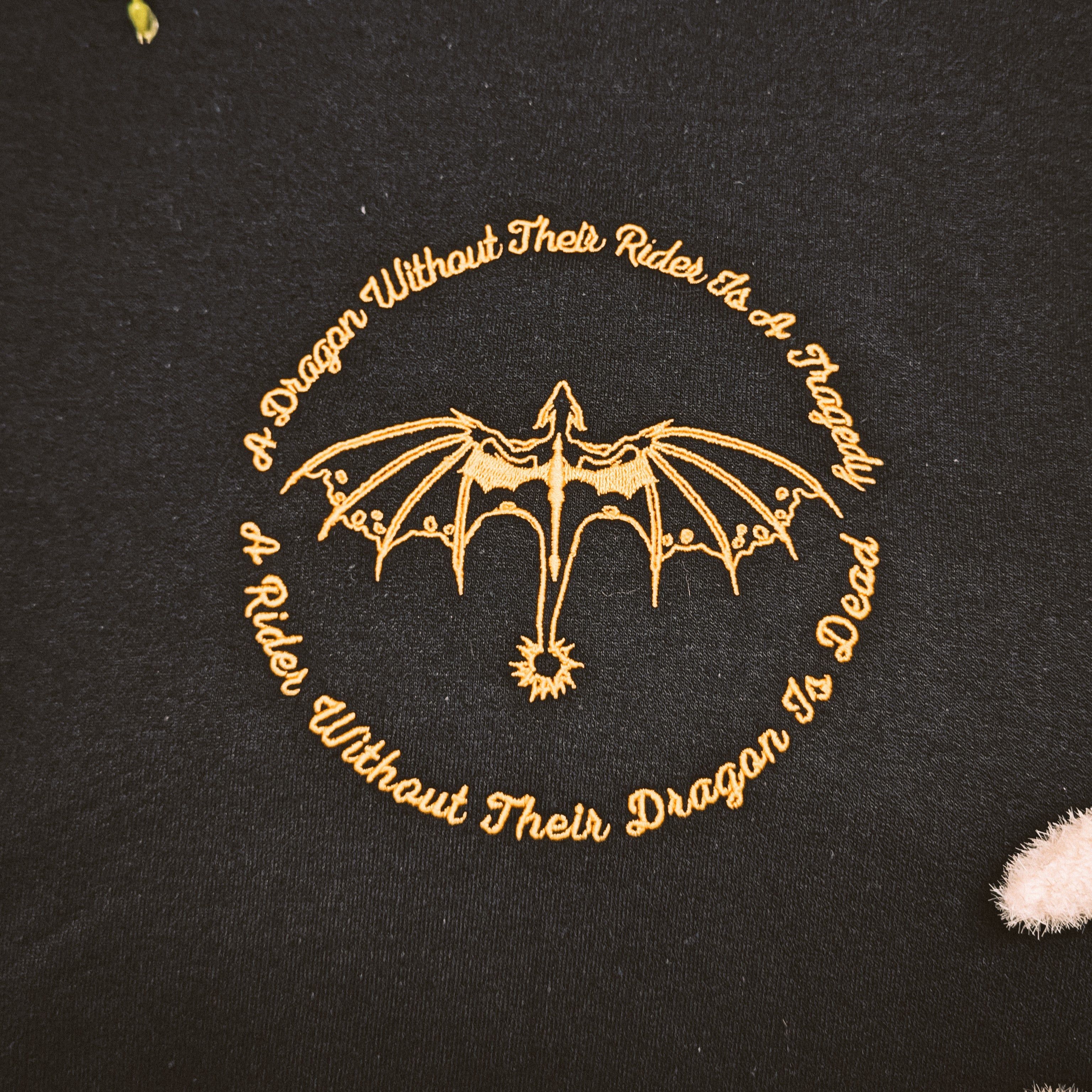 A Rider Without Their Dragon EMBROIDERED Sweatshirt | Fourth Wing | Rebecca Yarros | Officially Licensed