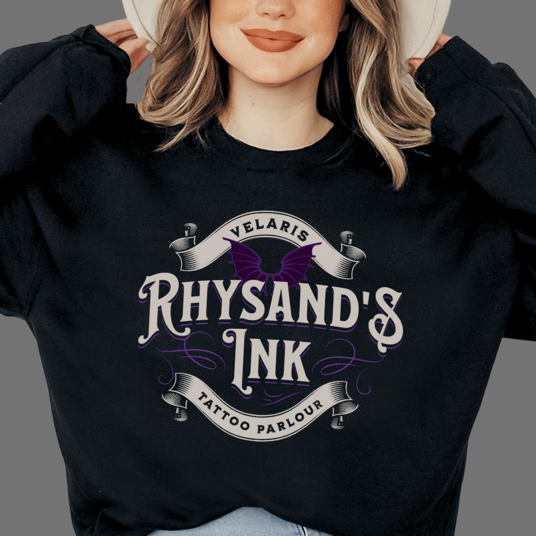 Rhysand's Tattoo Parlour Sweatshirt | ACOTAR | Sarah J Maas | Officially Licensed