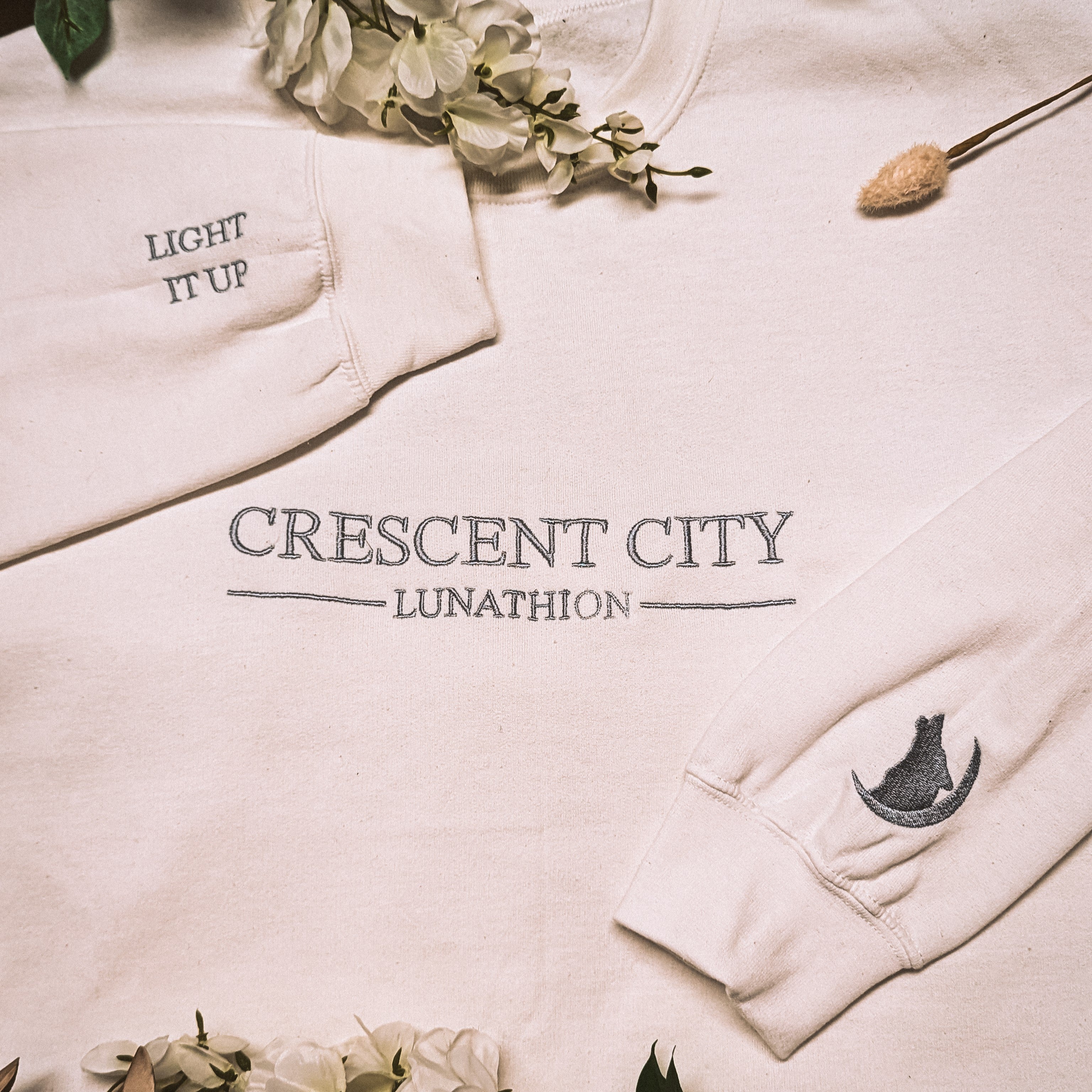 Crescent City EMBROIDERED Sweatshirt | Crescent City | Sarah J Maas | Officially Licensed