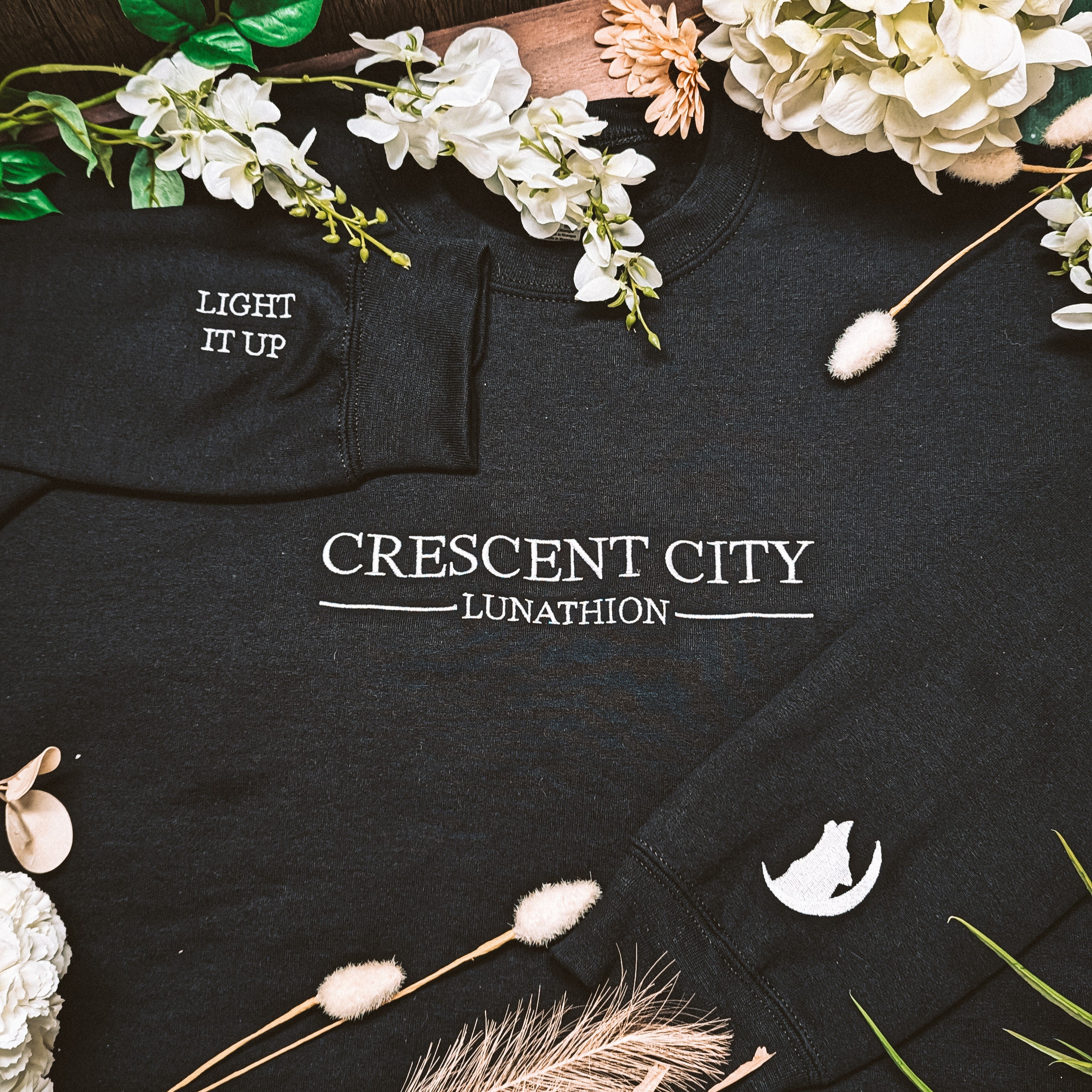 Crescent City EMBROIDERED Sweatshirt | Crescent City | Sarah J Maas | Officially Licensed