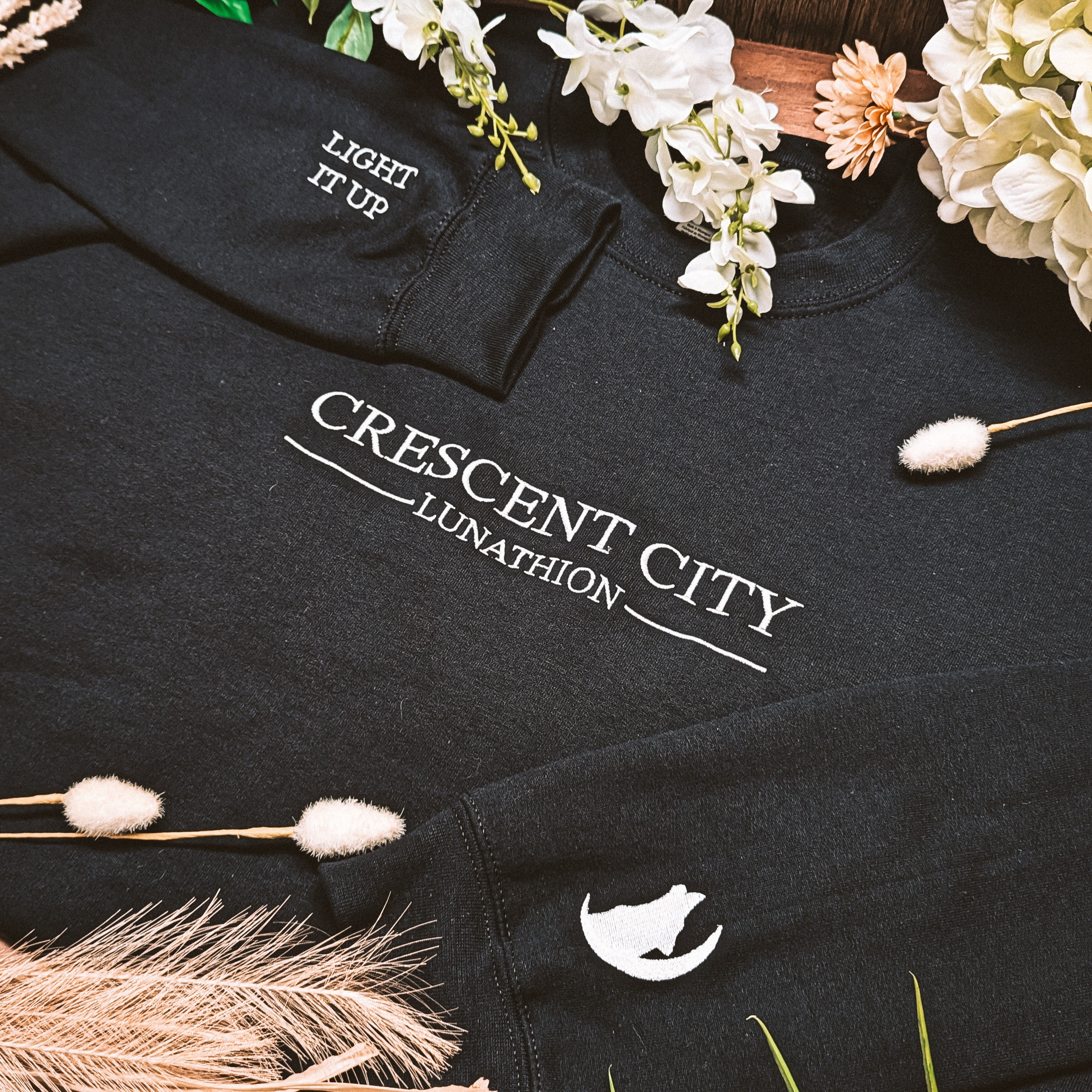 Crescent City EMBROIDERED Sweatshirt | Crescent City | Sarah J Maas | Officially Licensed