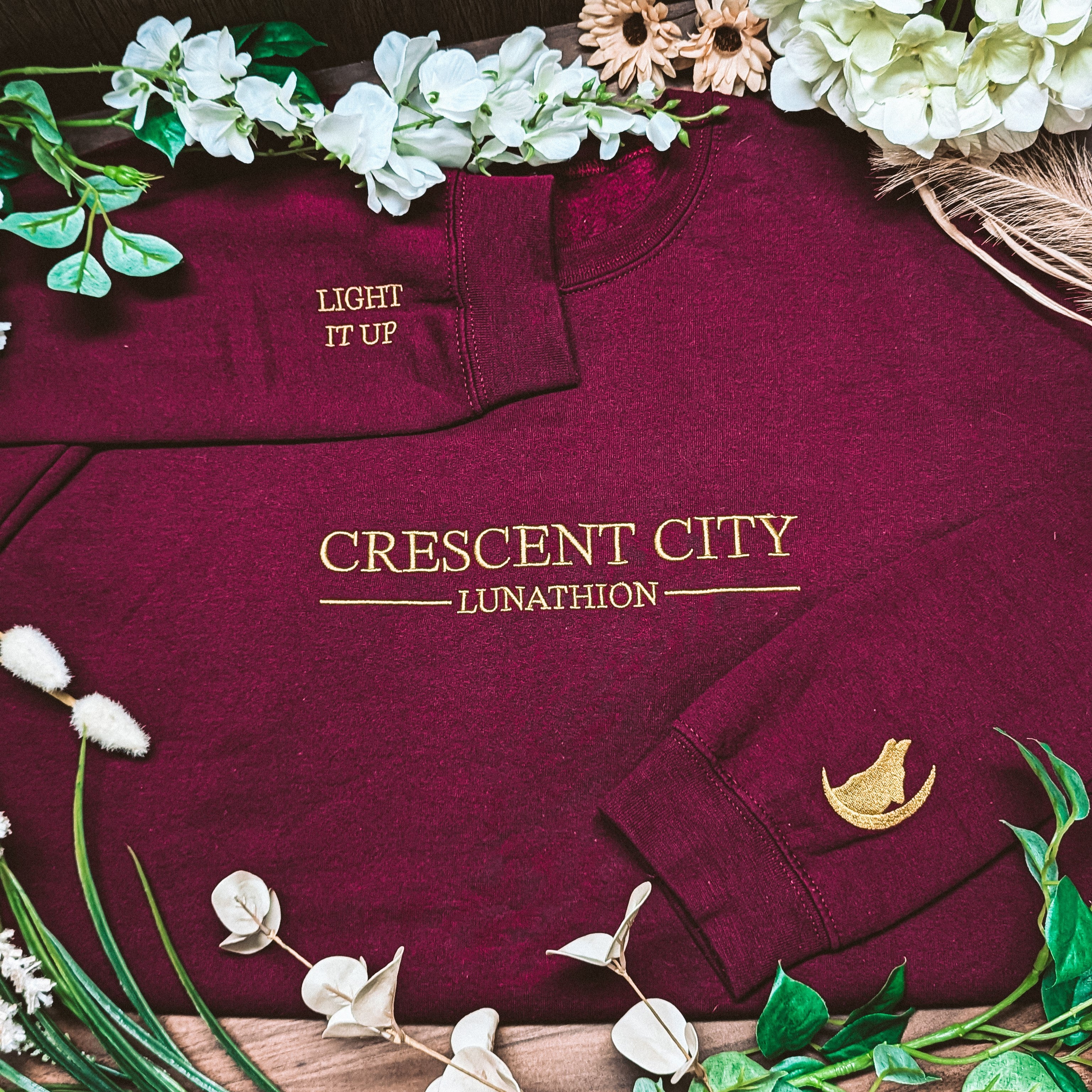 Crescent City EMBROIDERED Sweatshirt | Crescent City | Sarah J Maas | Officially Licensed