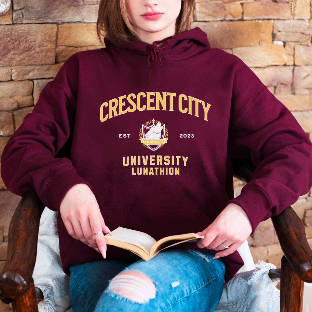 Crescent City University Hoodie | Crescent City | Sarah J Maas | Officially Licensed