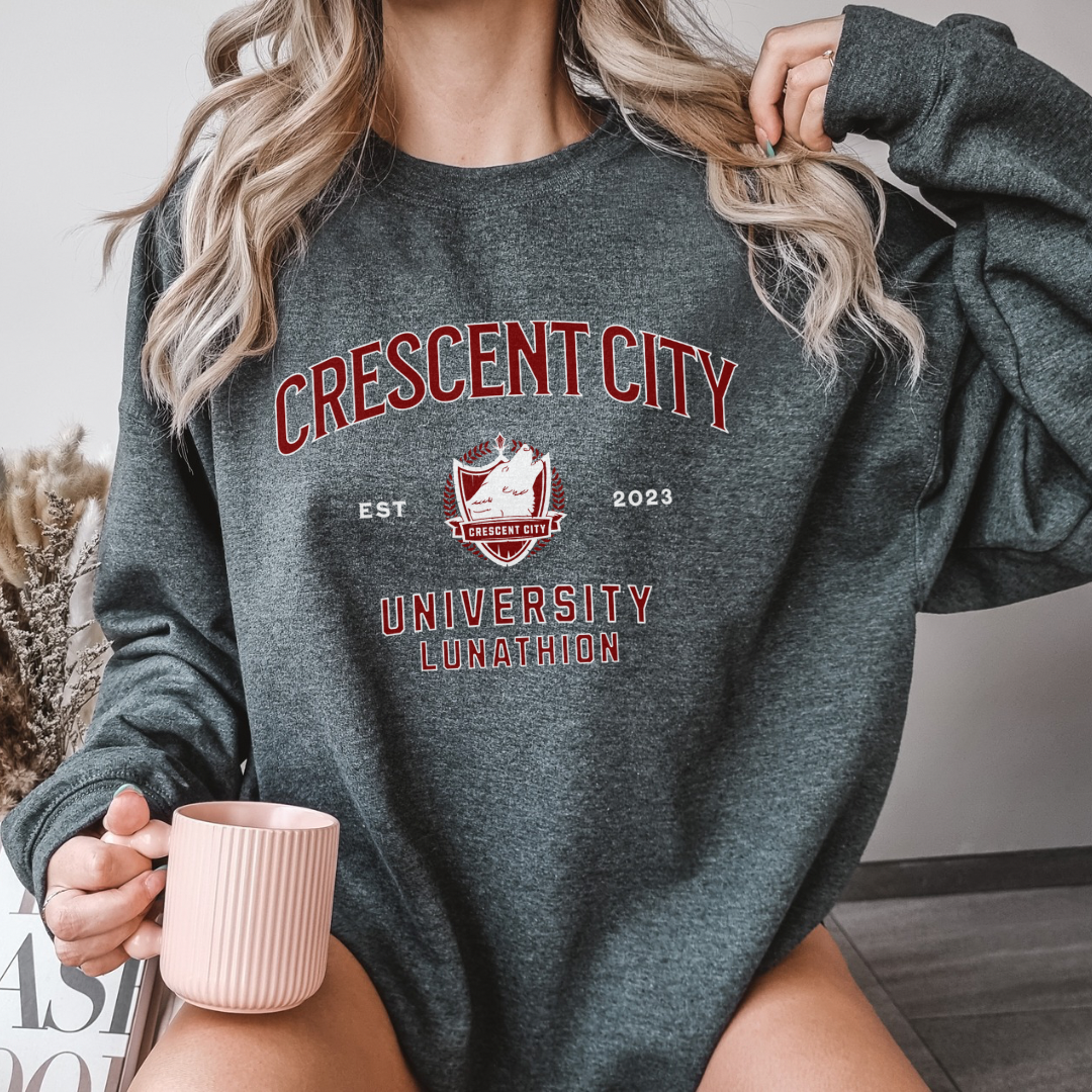 Crescent City University Sweatshirt | Crescent City | Sarah J Maas | Officially Licensed