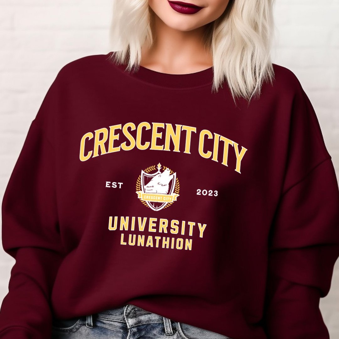 Crescent City University Sweatshirt | Crescent City | Sarah J Maas | Officially Licensed