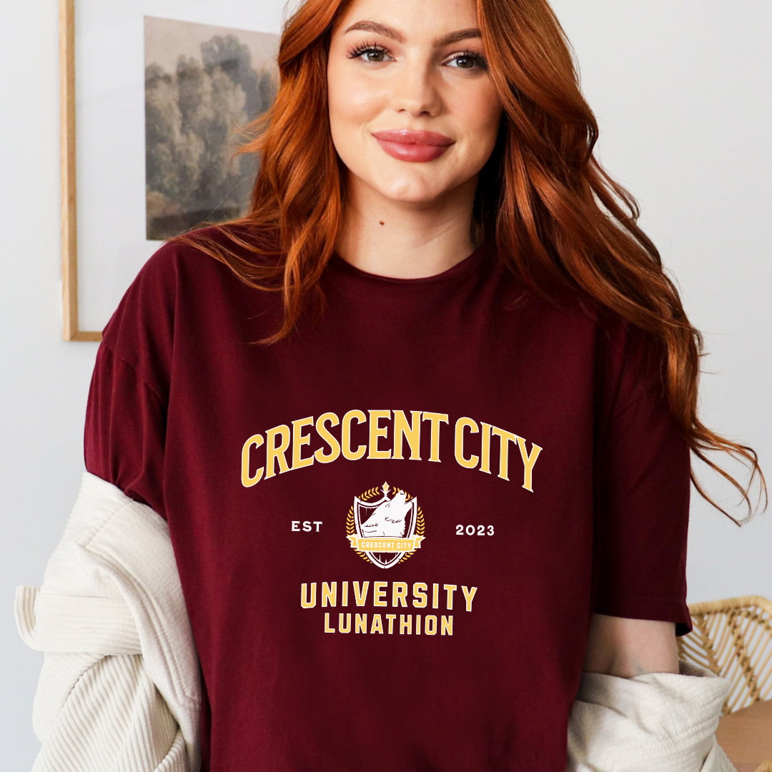 Crescent City University T-Shirt | Crescent City | Sarah J Maas | Officially Licensed