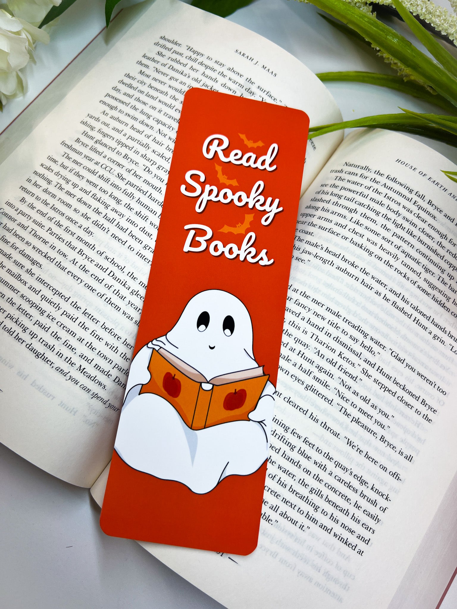 Read Spooky Books Ghost Bookmark