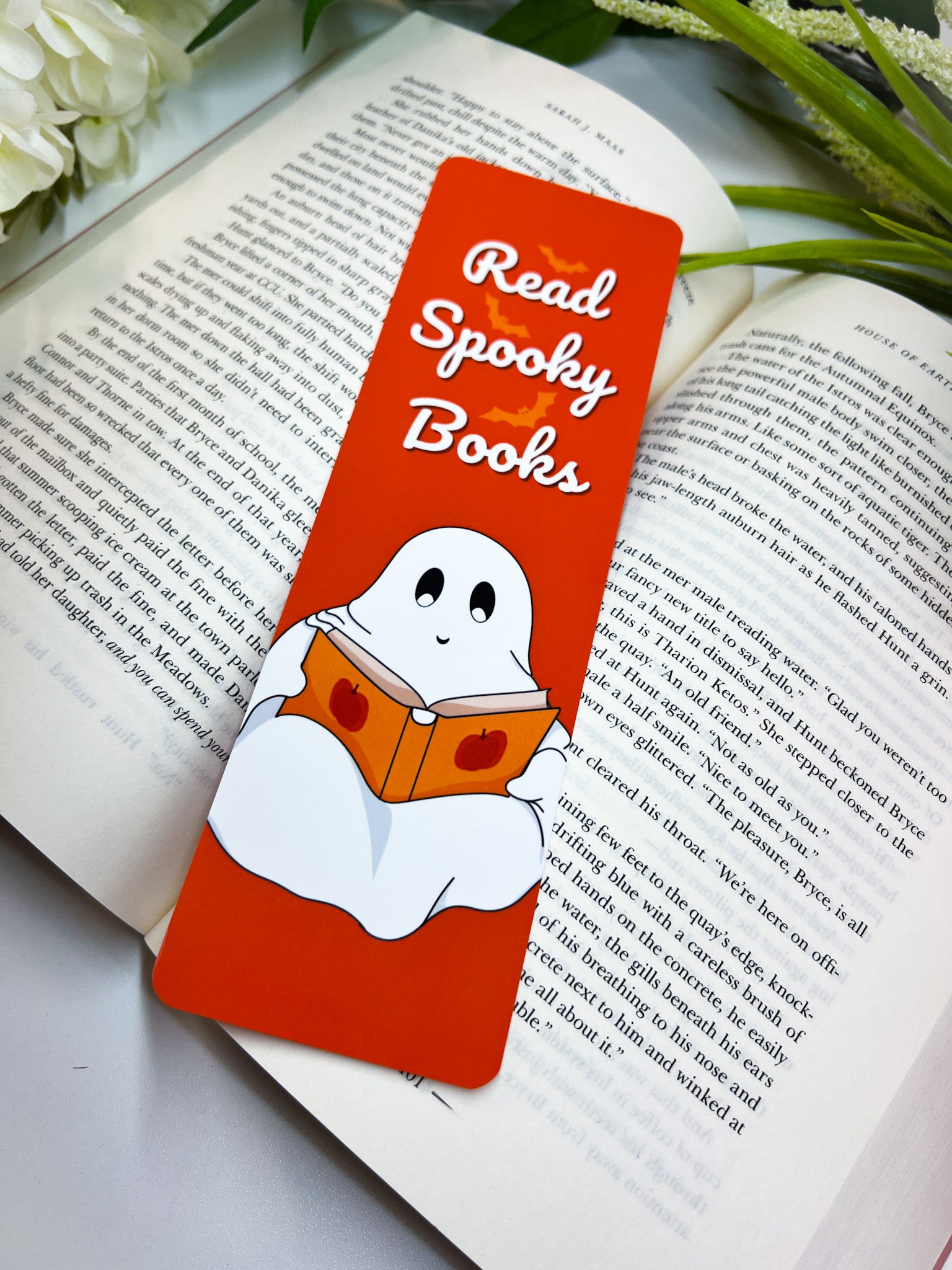 Read Spooky Books Ghost Bookmark