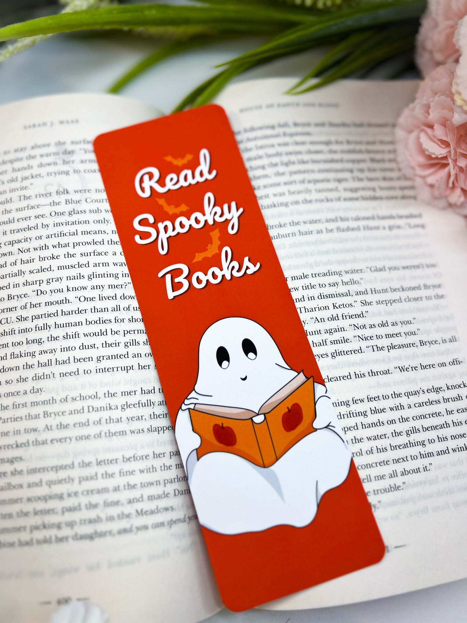 Read Spooky Books Ghost Bookmark