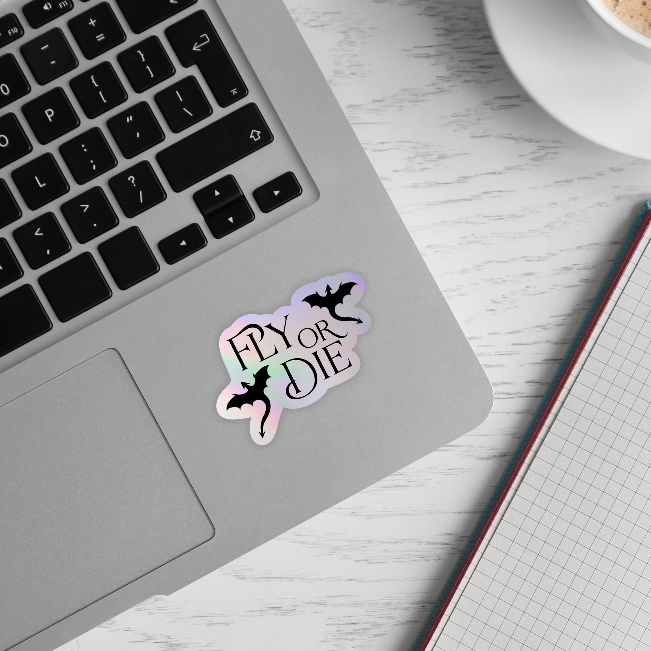 Fly Or Die Holographic Sticker | Fourth Wing | Rebecca Yarros | Officially Licensed