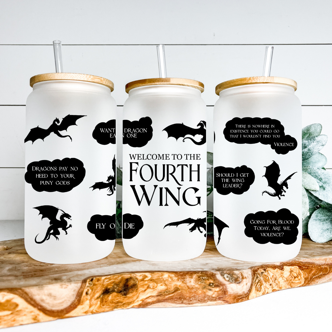 Fourth Wing Wrap Around Quotes Libby Glass | Officially Licensed Fourth Wing
