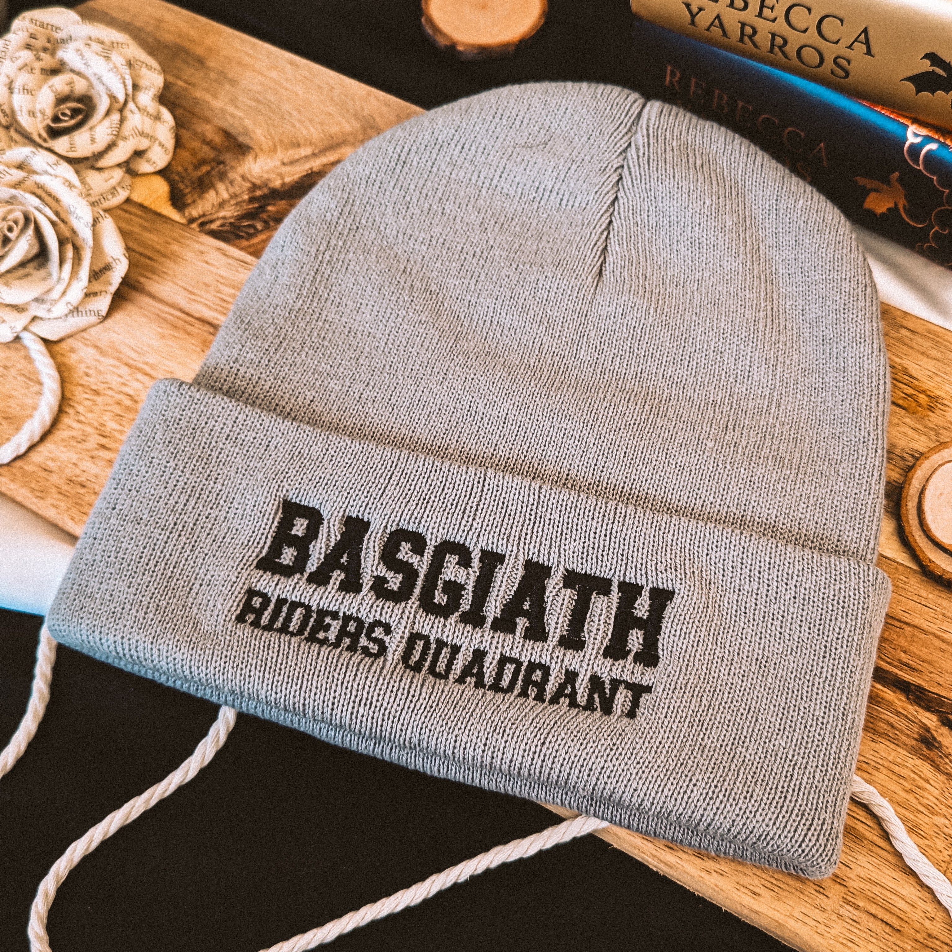 Basgiath Rider's Quadrant Embroidered Beanie | Fourth Wing | Rebecca Yarros | Officially Licensed