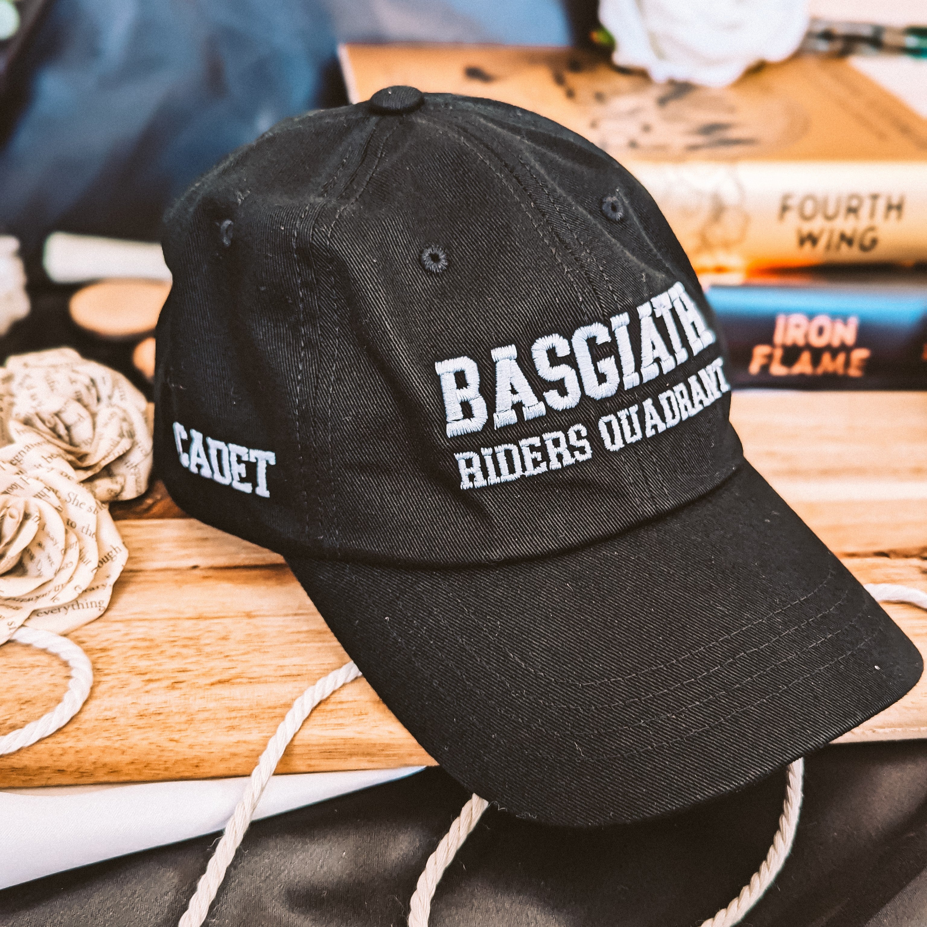 Basgiath Riders Quadrant Embroidered Hat - Black | Fourth Wing | Rebecca Yarros | Officially Licensed