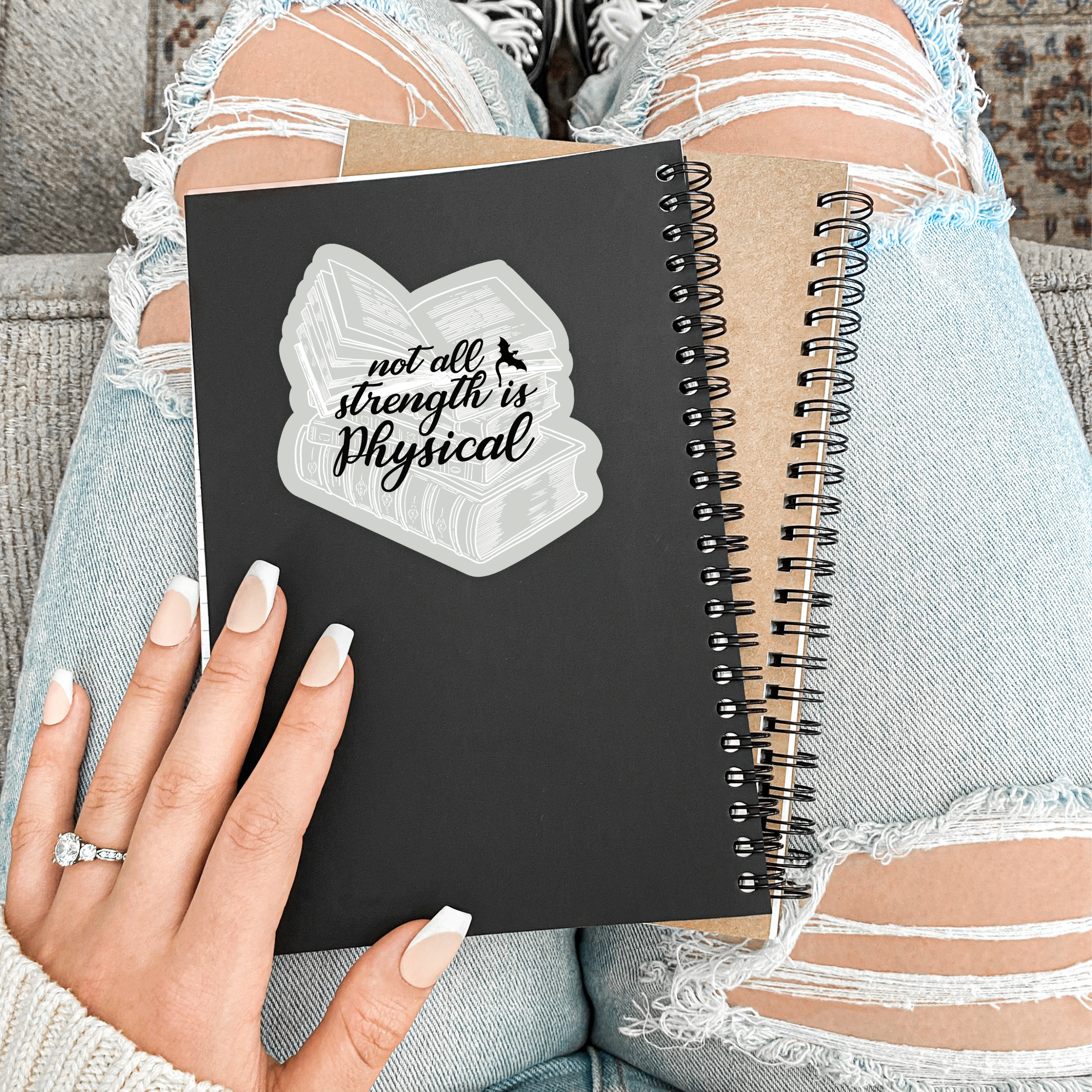 Not All Strength is Physical Vinyl Sticker | Fourth Wing | Rebecca Yarros | Officially Licensed