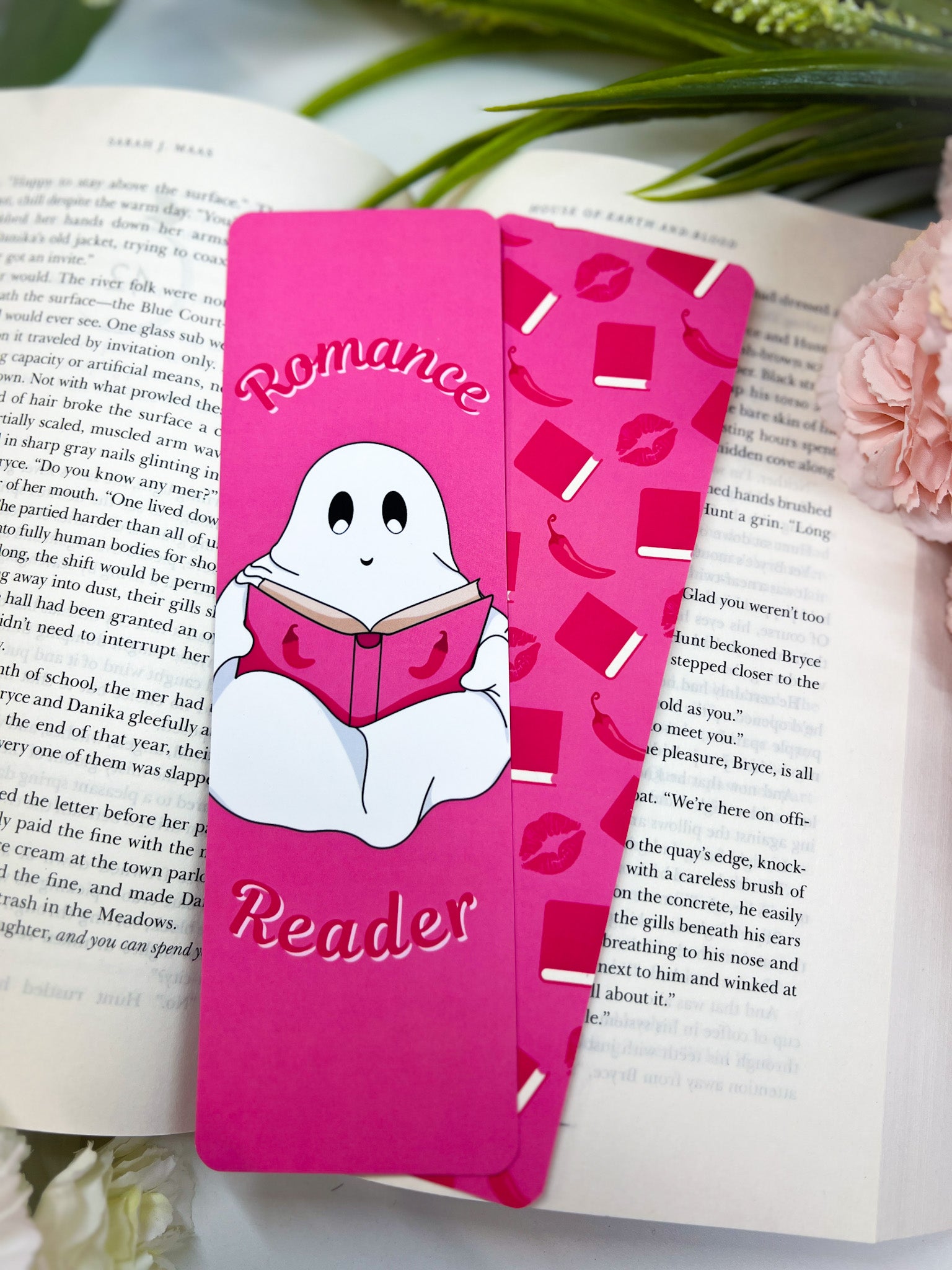 Romance Reader Ghost Bookmark
