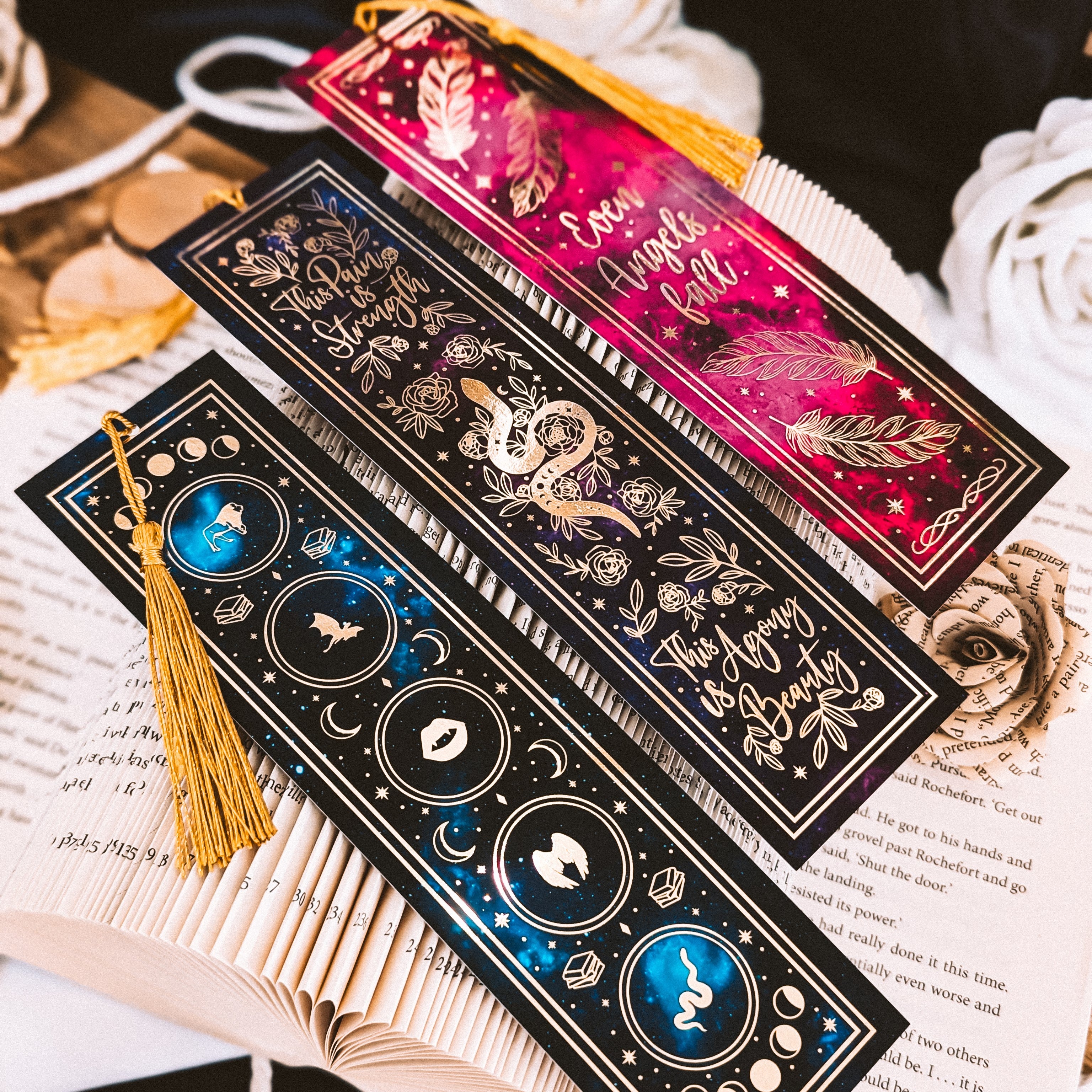Ruthless Boys Of The Zodiac Gold Foiled Bookmark Set with Tassels | Ruthless Boys | Twisted Sisters | Officially Licensed