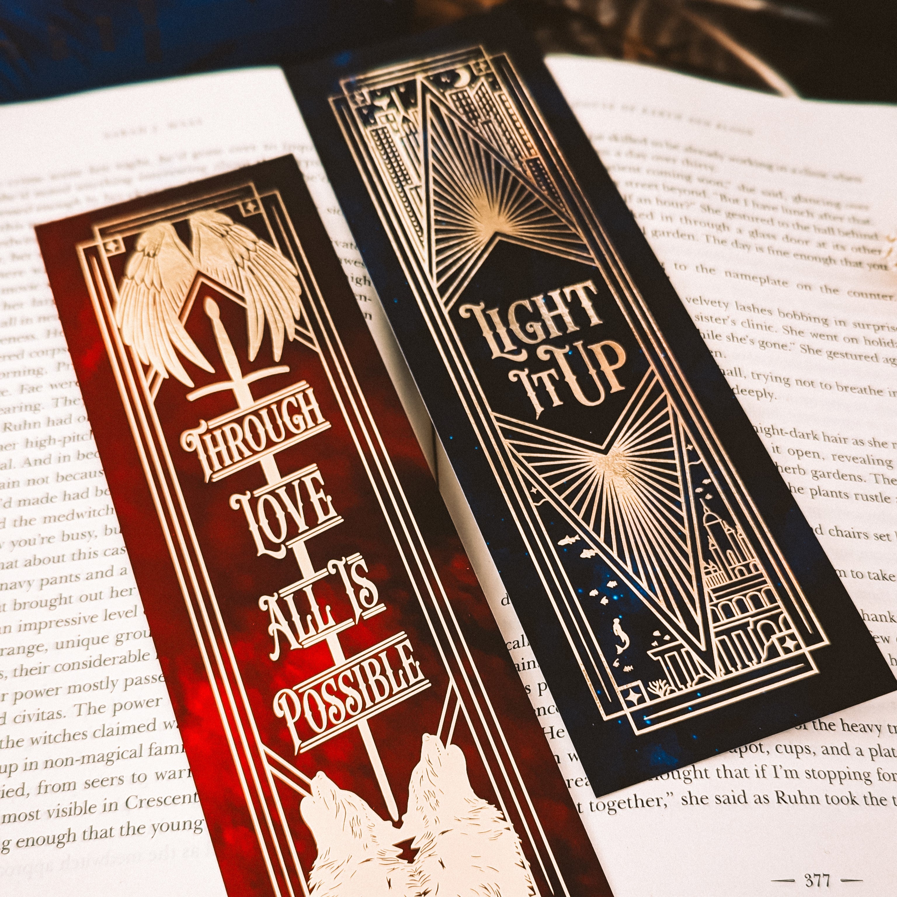 Crescent City Gold Foiled Bookmark Set | Crescent City | Sarah J Maas | Officially Licensed