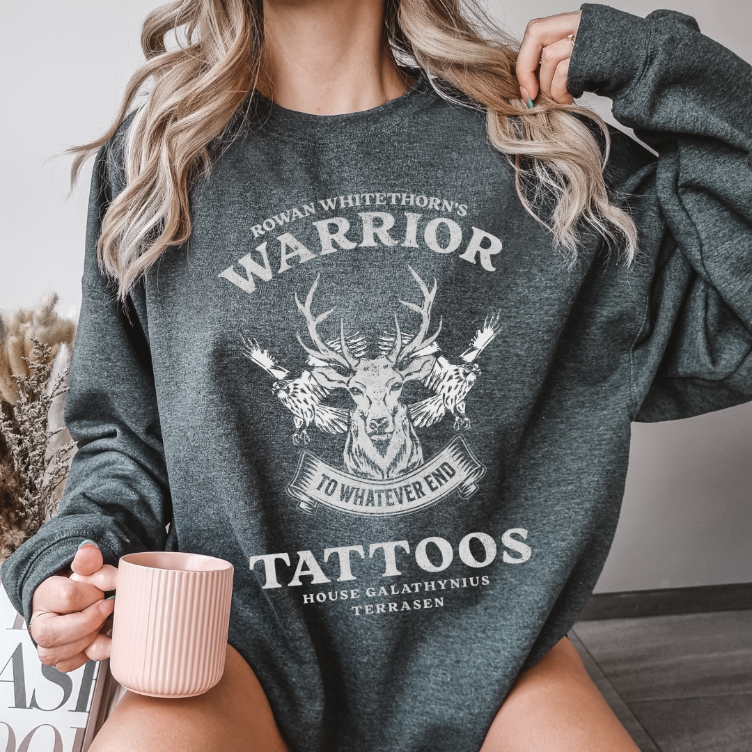 Rowan's Warrior Tattoos Sweatshirt | Throne of Glass | Sarah J Maas | Officially Licensed