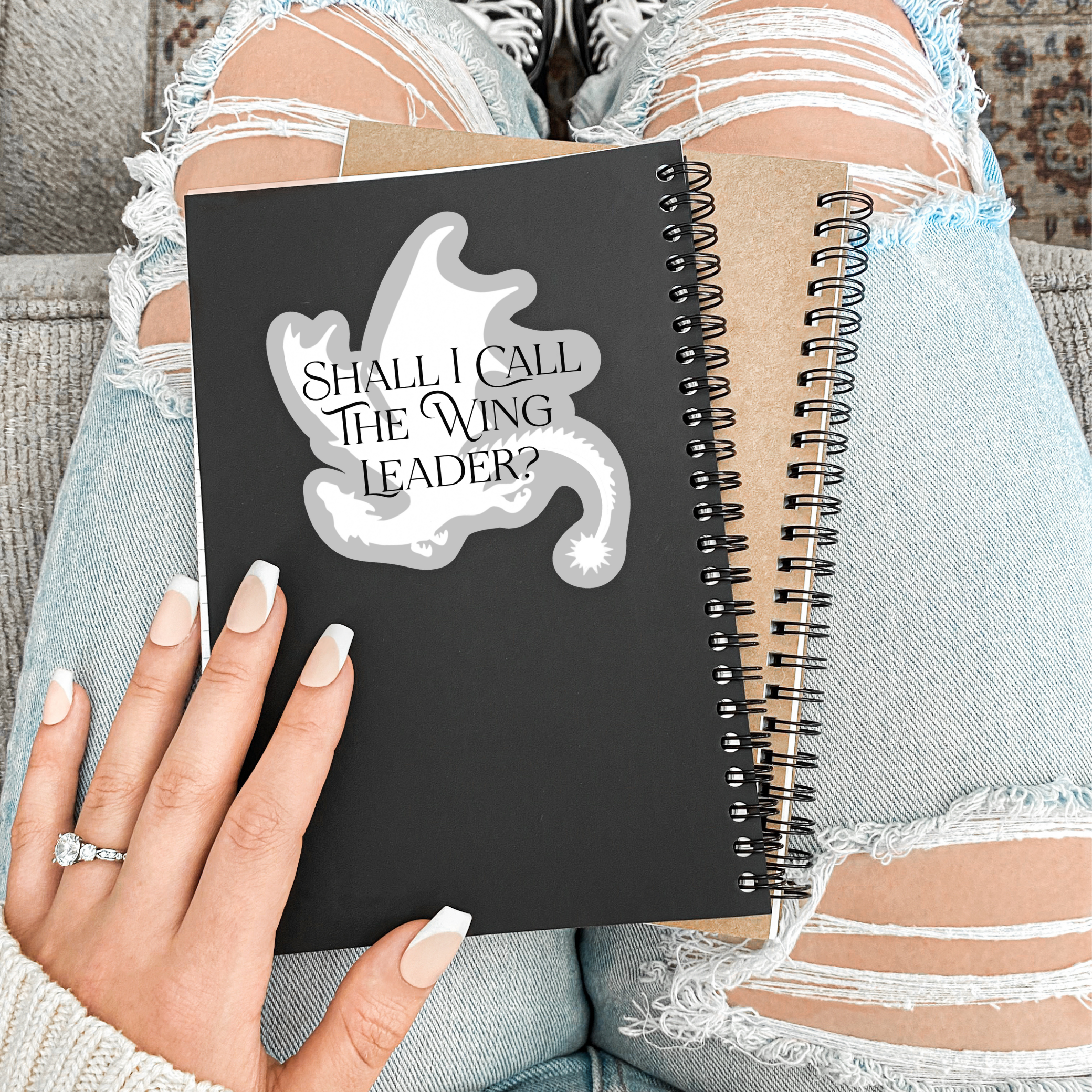 Shall I Call The Wingleader Vinyl Sticker | Fourth Wing | Rebecca Yarros | Officially Licensed