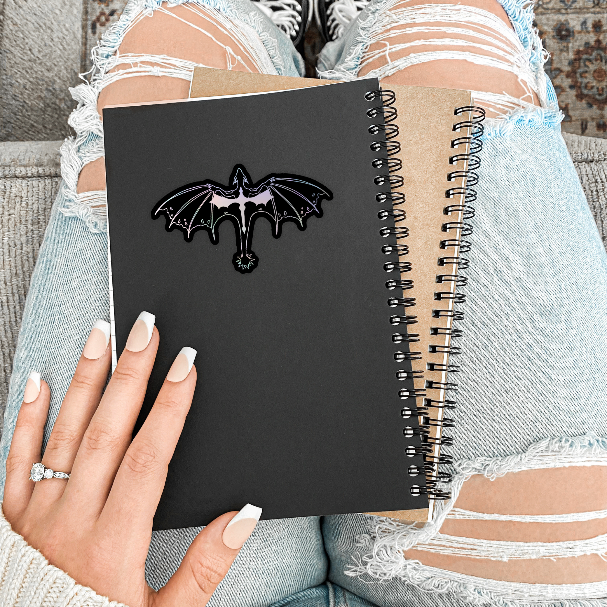 Tairn & Andarna Tattoo Holographic Sticker | Fourth Wing | Rebecca Yarros | Officially Licensed