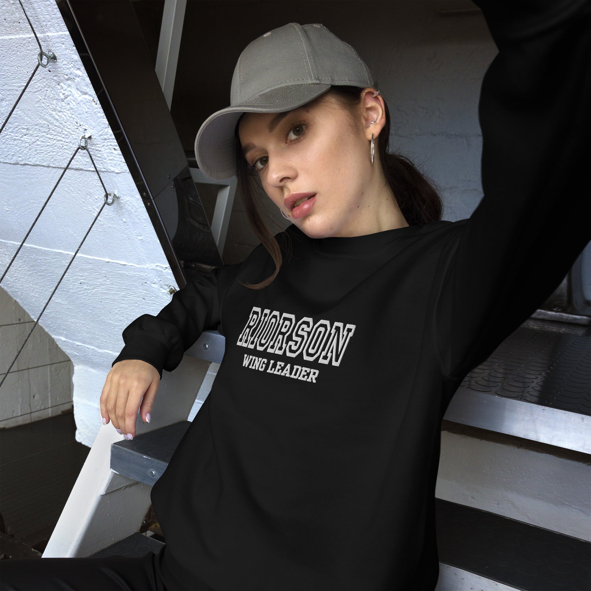 Riorson Wingleader Embroidered Sweatshirt | Fourth Wing | Rebecca Yarros | Officially Licensed