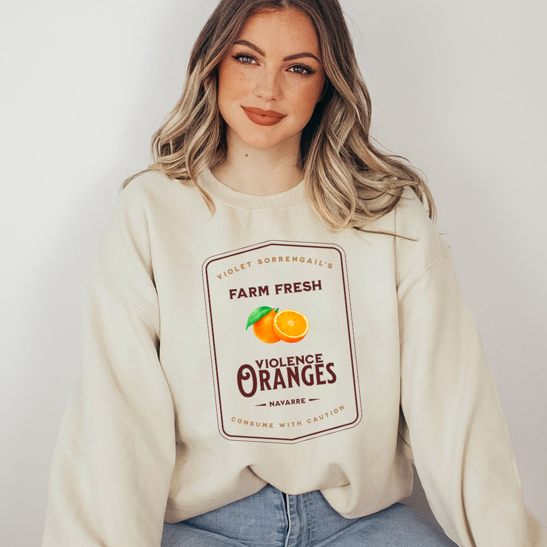 Violence Oranges Sweatshirt | Fourth Wing | Rebecca Yarros | Officially Licensed