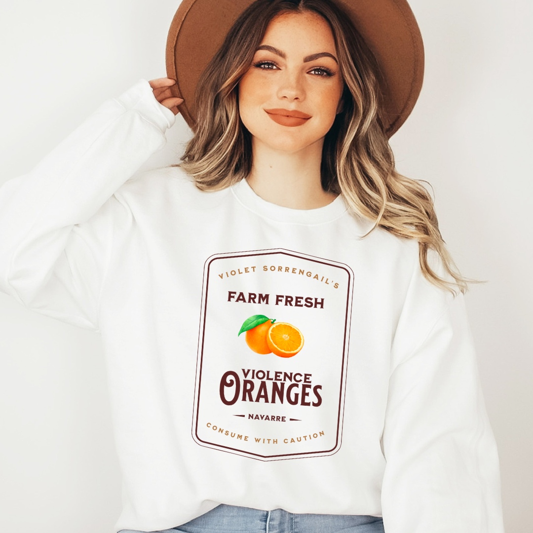 Violence Oranges Sweatshirt | Fourth Wing | Rebecca Yarros | Officially Licensed