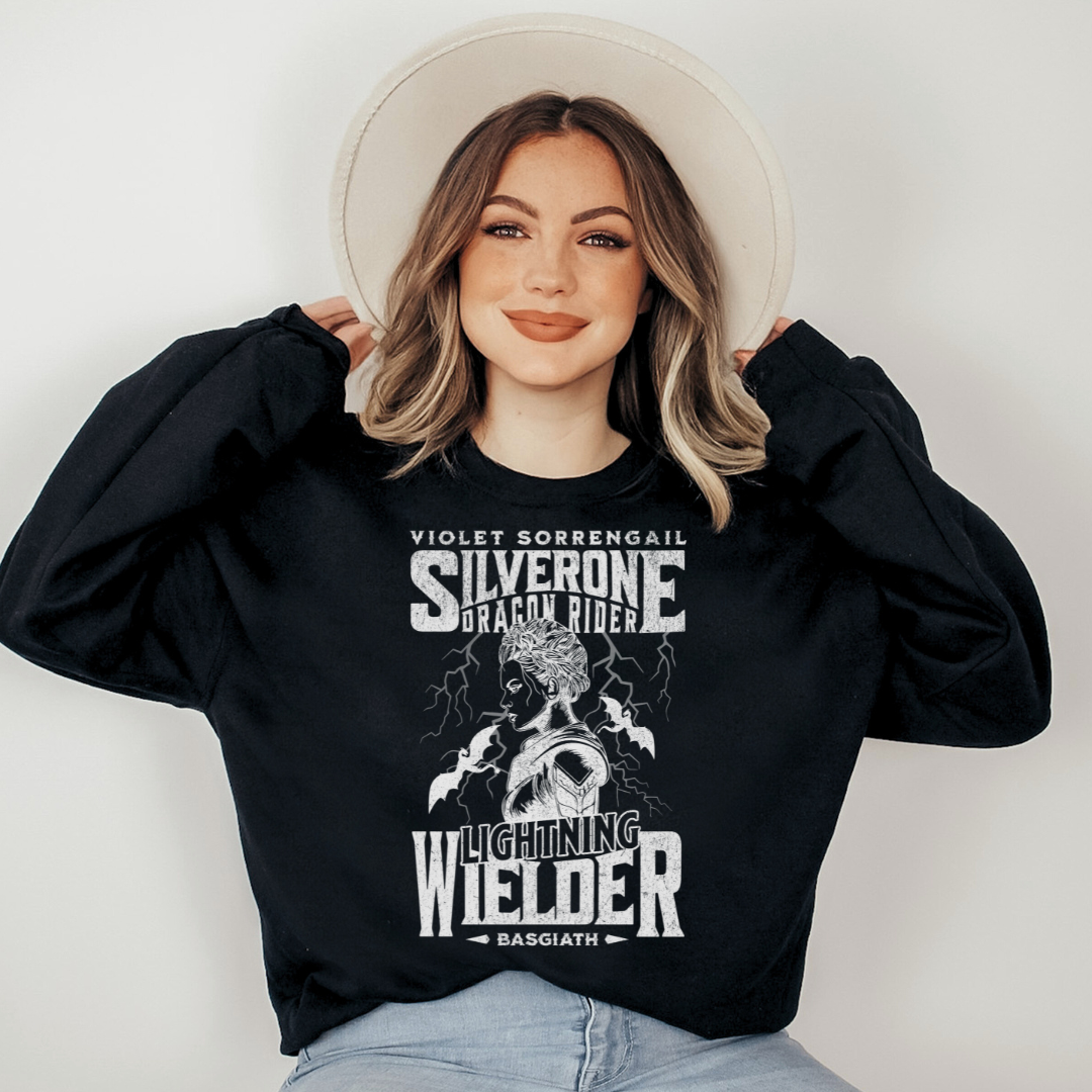 Violet Sorrengail Lightning Wielder Sweatshirt | Fourth Wing | Rebecca Yarros | Officially Licensed