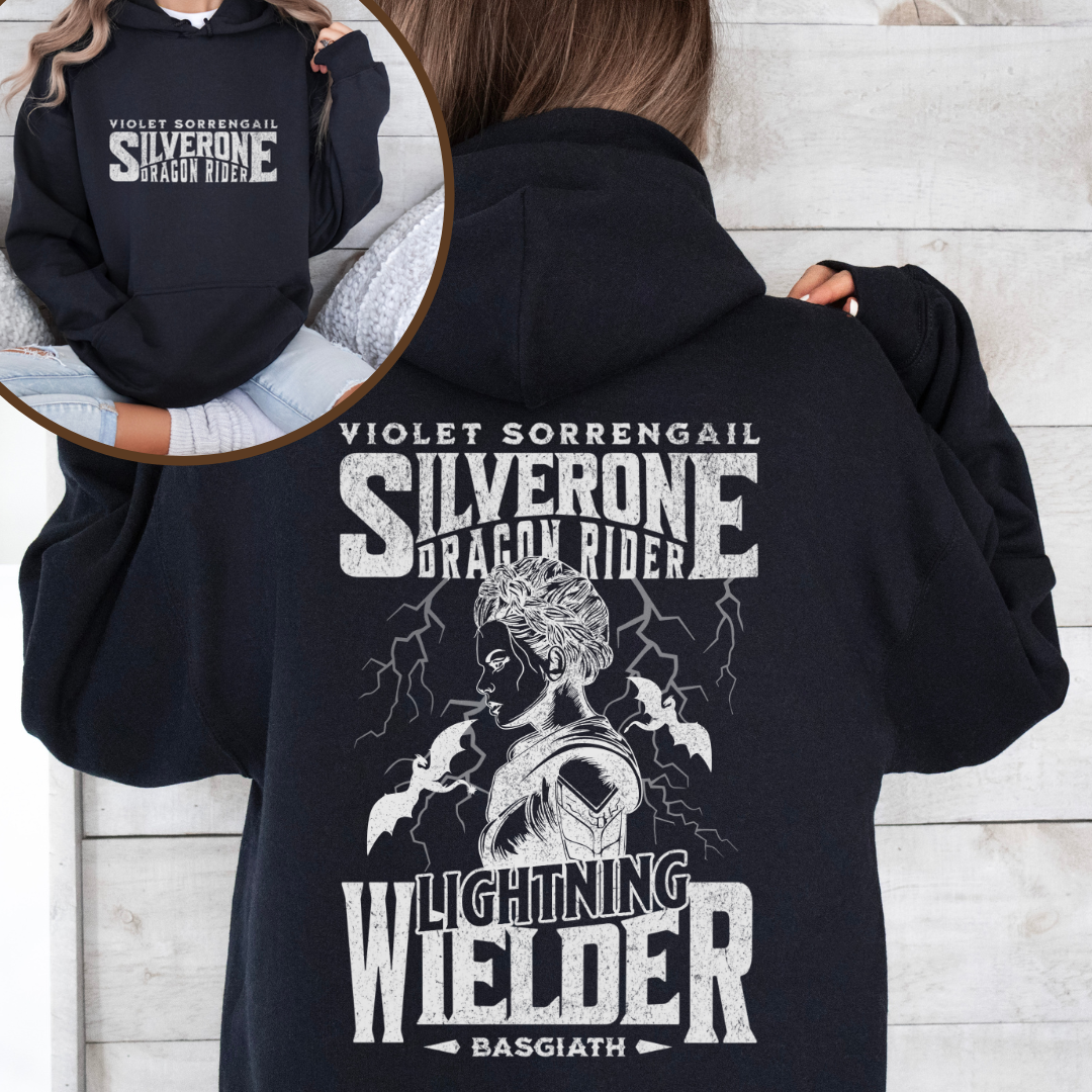 Violet Sorrengail Lightning Wielder Hoodie | Fourth Wing | Rebecca Yarros | Officially Licensed