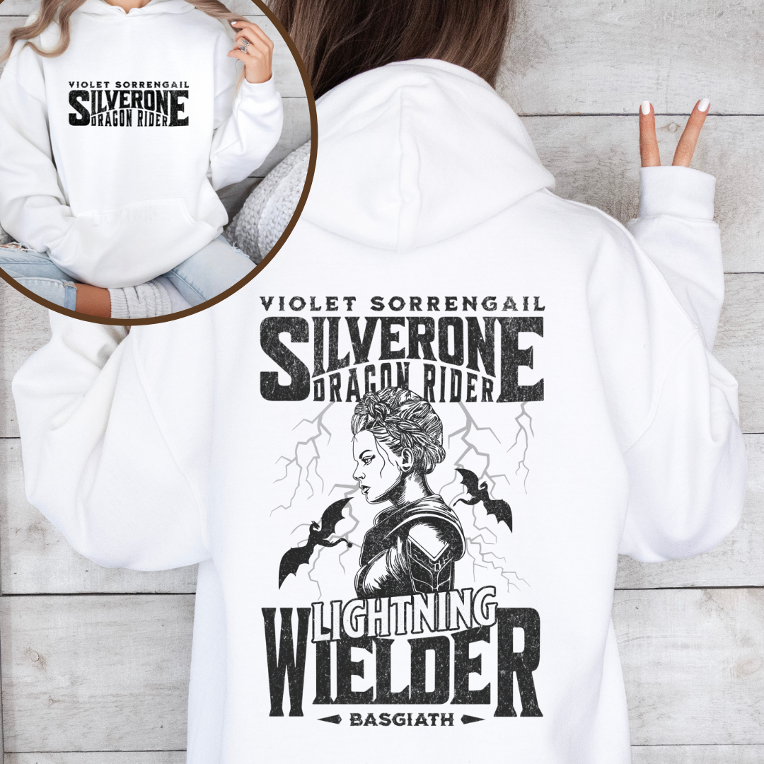 Violet Sorrengail Lightning Wielder Hoodie | Fourth Wing | Rebecca Yarros | Officially Licensed