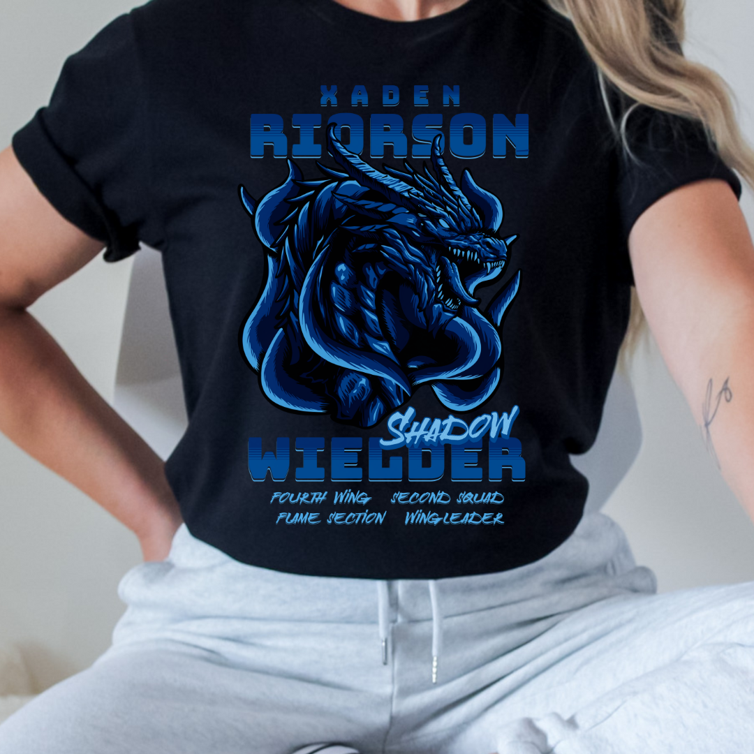 Xaden Riorson Shadow Wielder T-Shirt | Fourth Wing | Rebecca Yarros | Officially Licensed