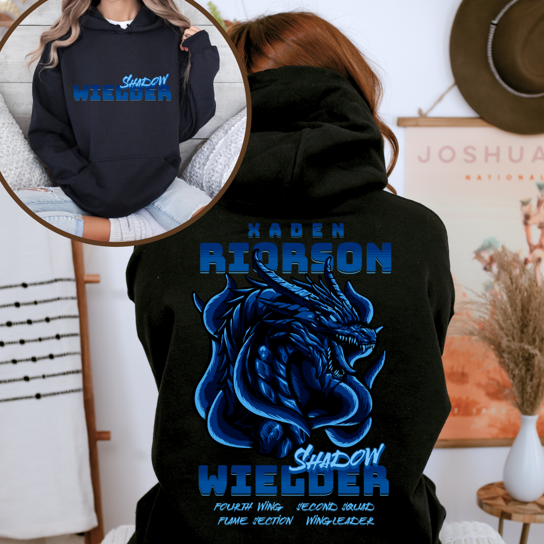 Xaden Riorson Shadow Wielder Hoodie | Fourth Wing | Rebecca Yarros | Officially Licensed