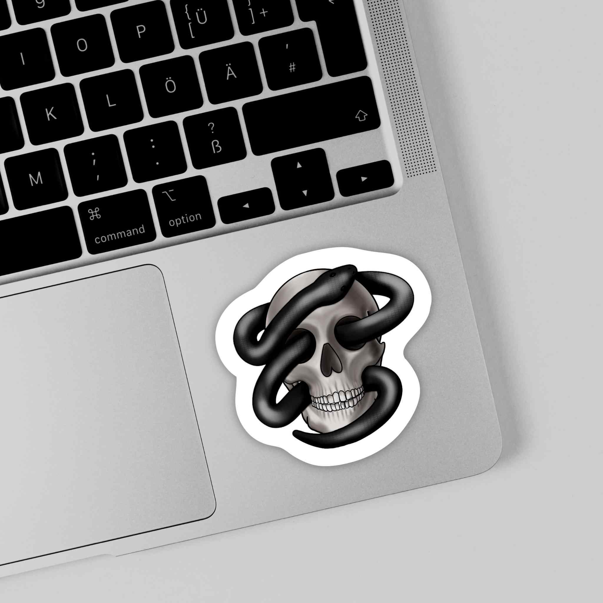 Snake Skull Vinyl Sticker