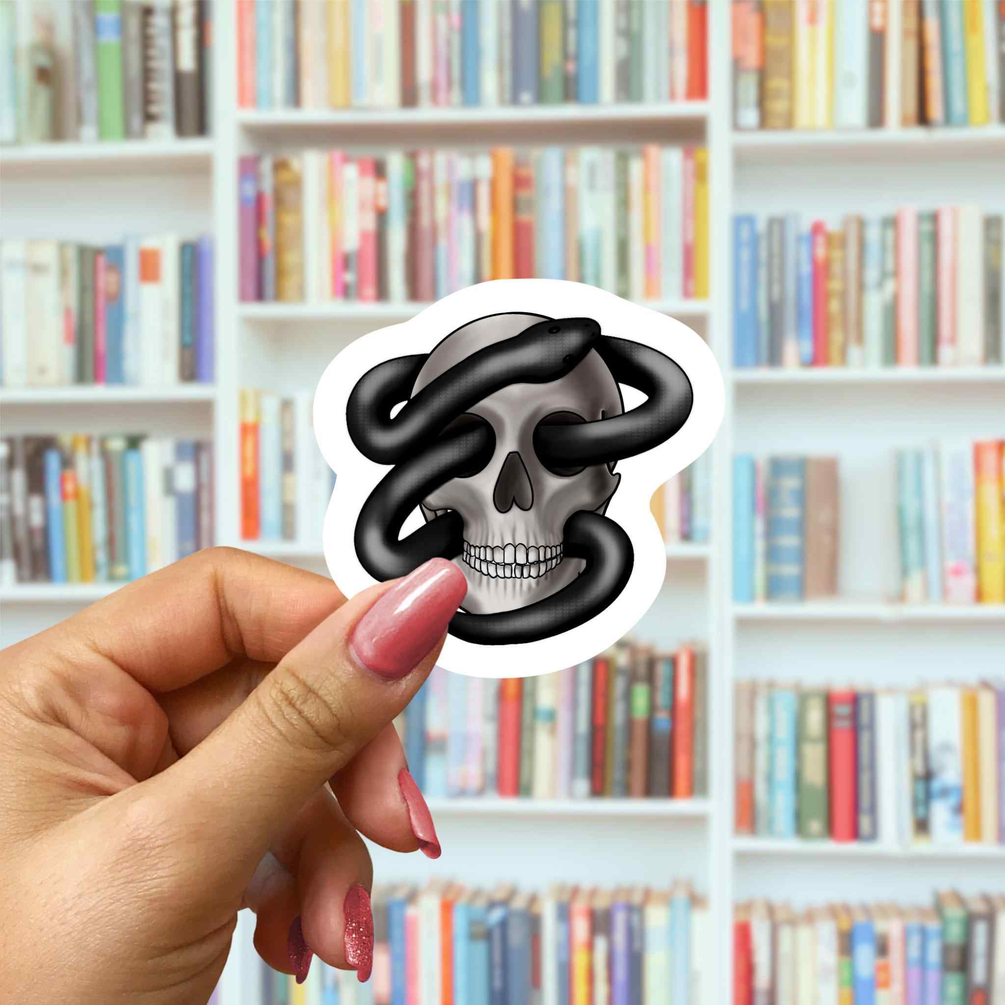 Snake Skull Vinyl Sticker