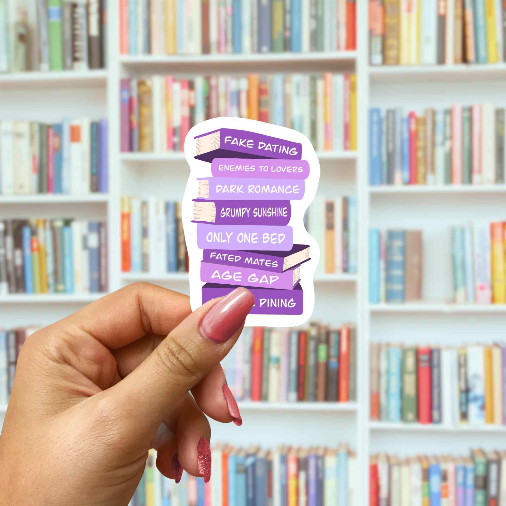 Trope Stack Purple Spicy Romance Bookish Vinyl Sticker Bookishandspice 7320