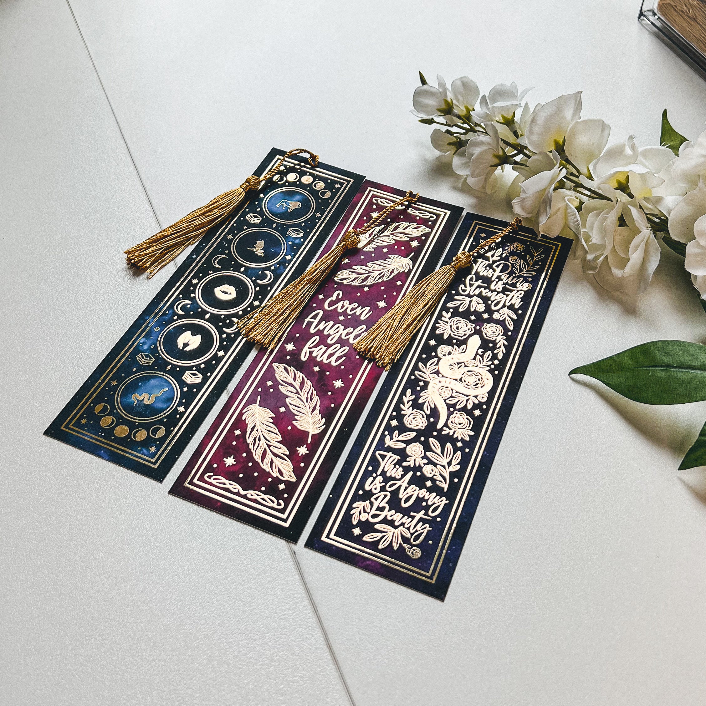 Ruthless Boys Of The Zodiac Gold Foiled Bookmark Set with Tassels | Ruthless Boys | Twisted Sisters | Officially Licensed